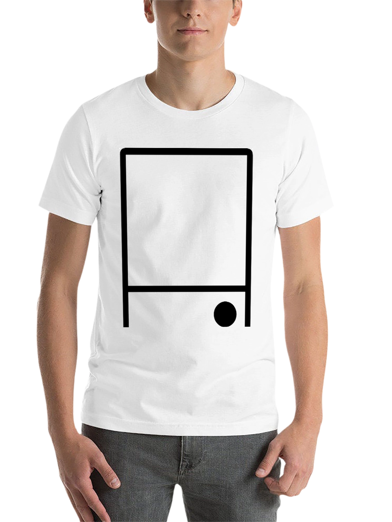 Black Minimalist Black Square T-Shirt - Modern Graphic Tee view 14