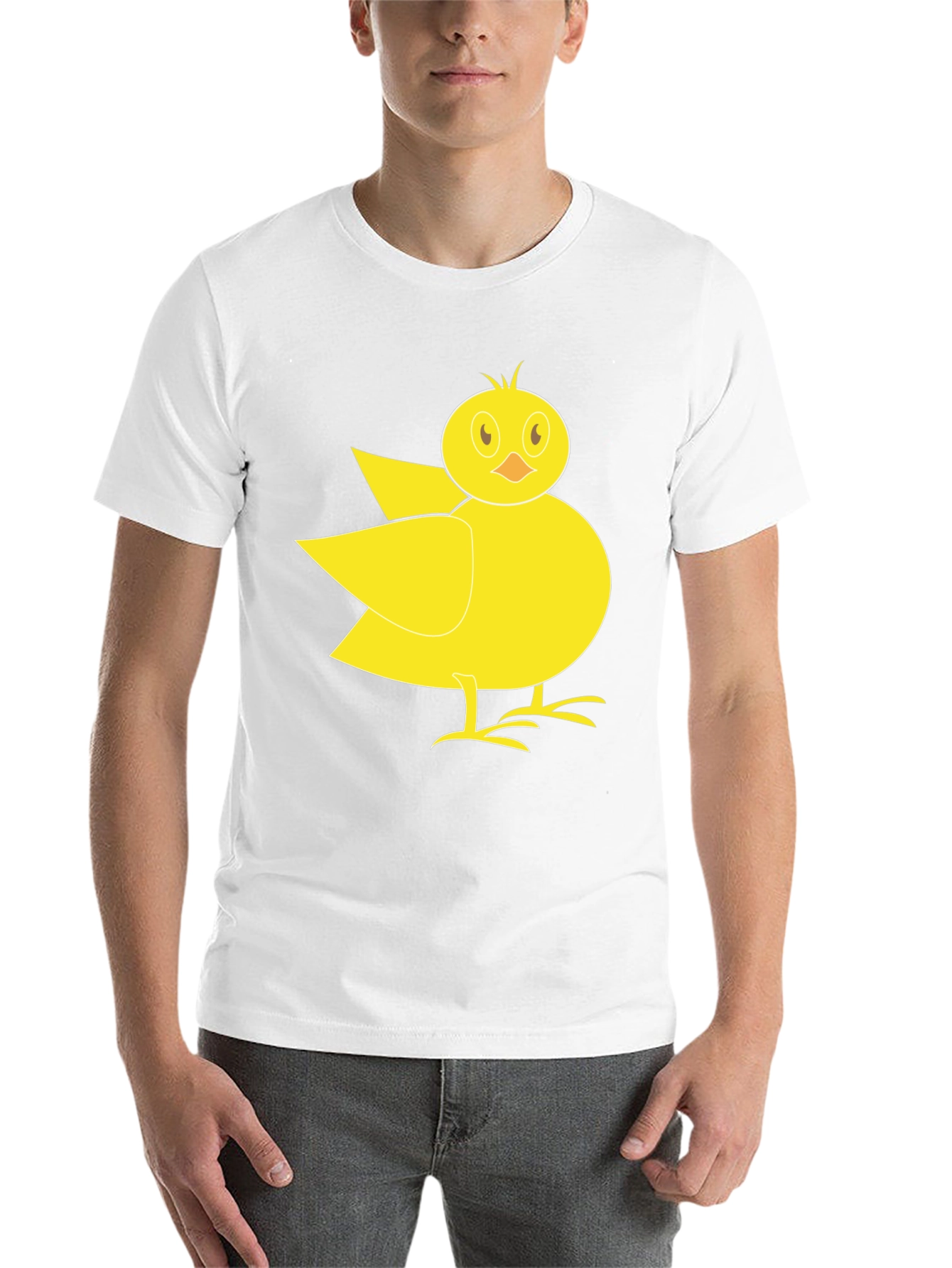 Black Cute Yellow Chick Graphic Tee - Black T-Shirt view 14