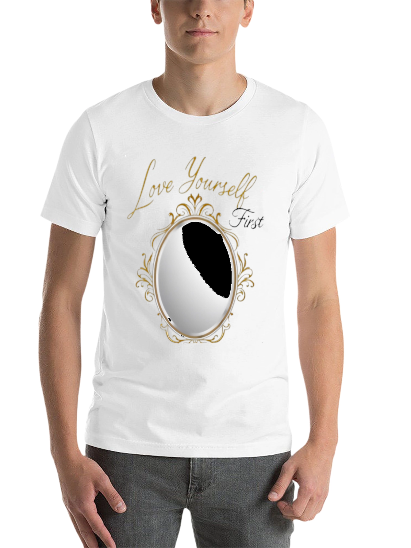 Black Love Yourself First Graphic Tee view 14
