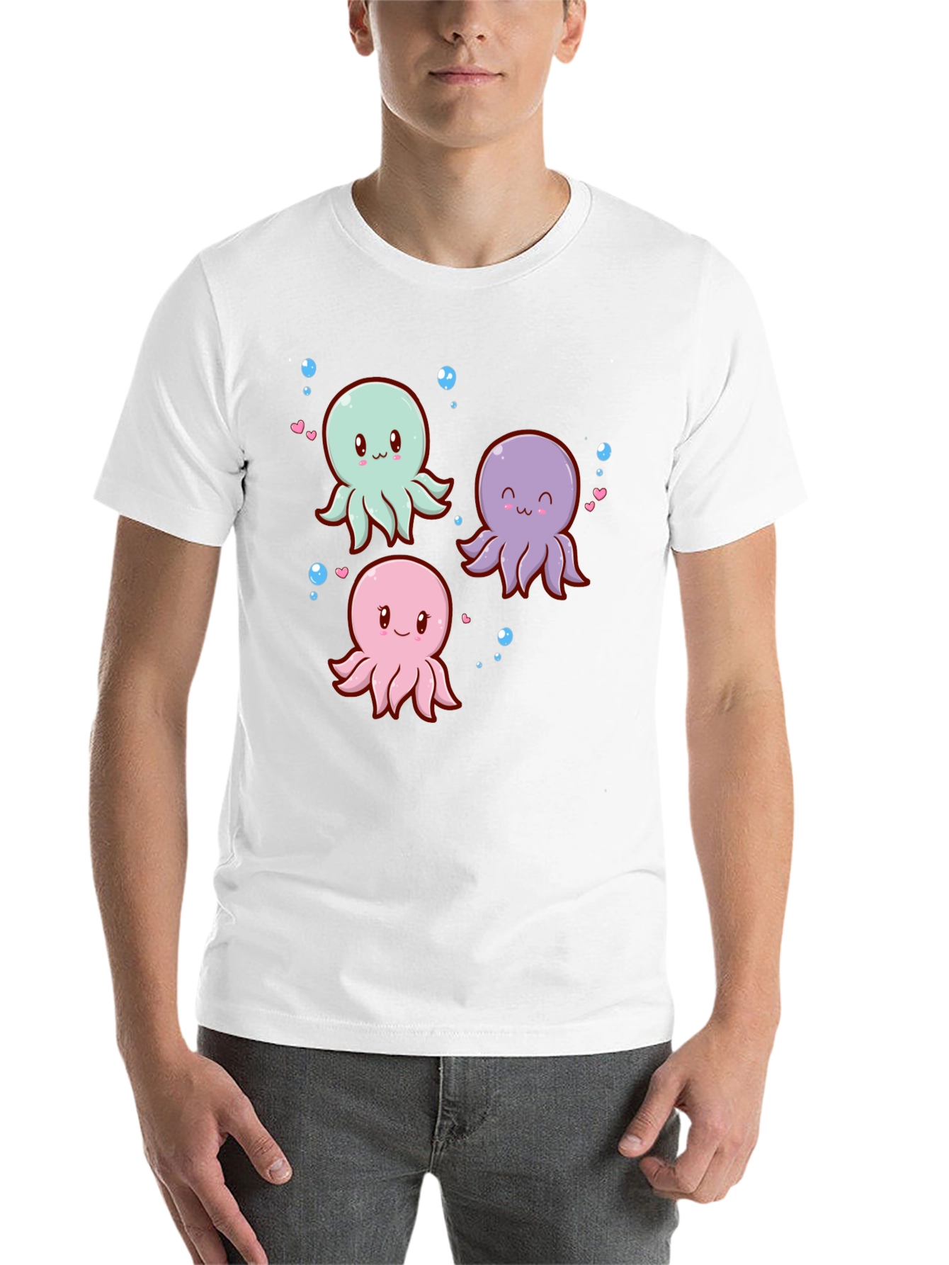 Black Cute Octopus Graphic Tee view 14