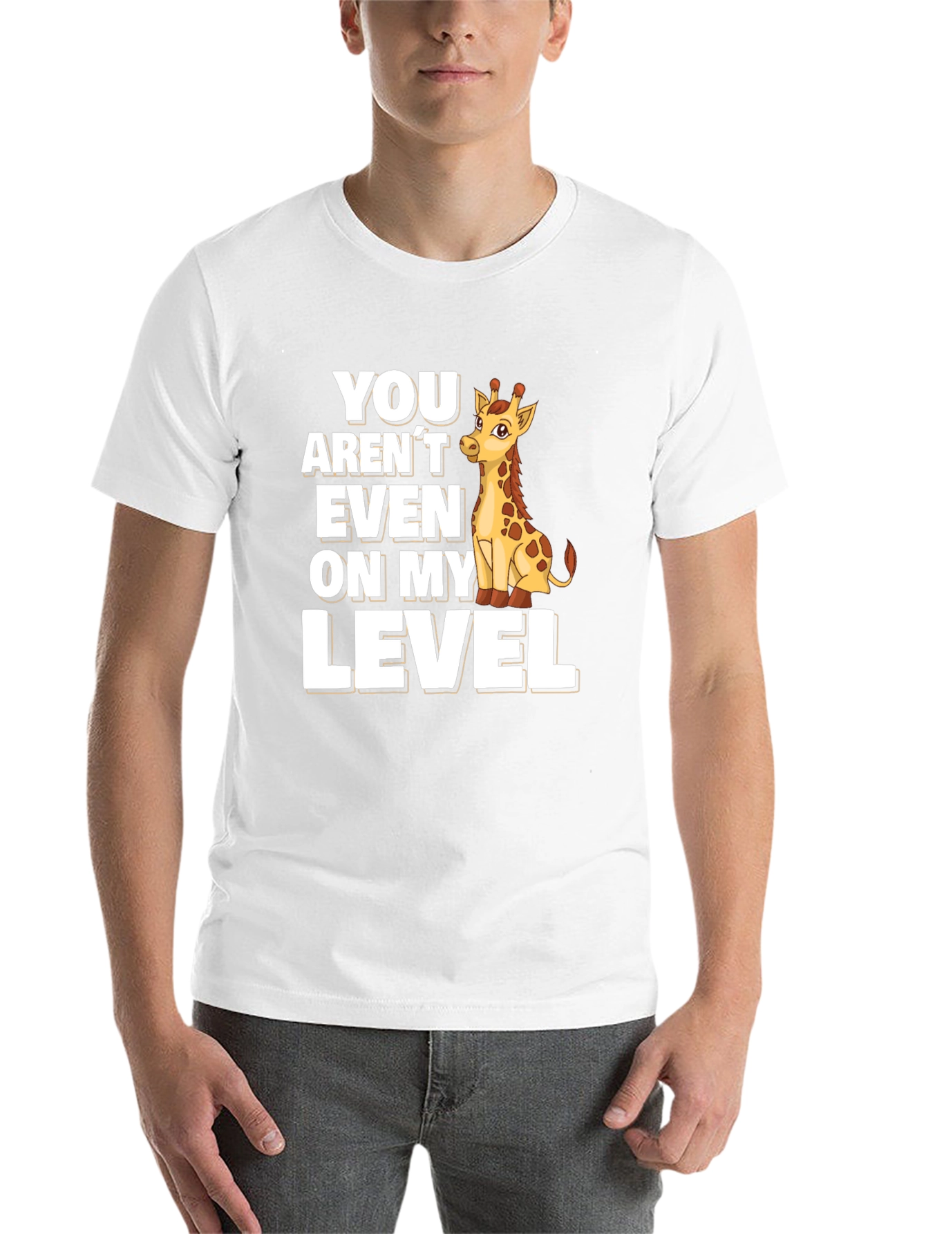 Black Giraffe Level T-Shirt - Funny Animal Tee view 14