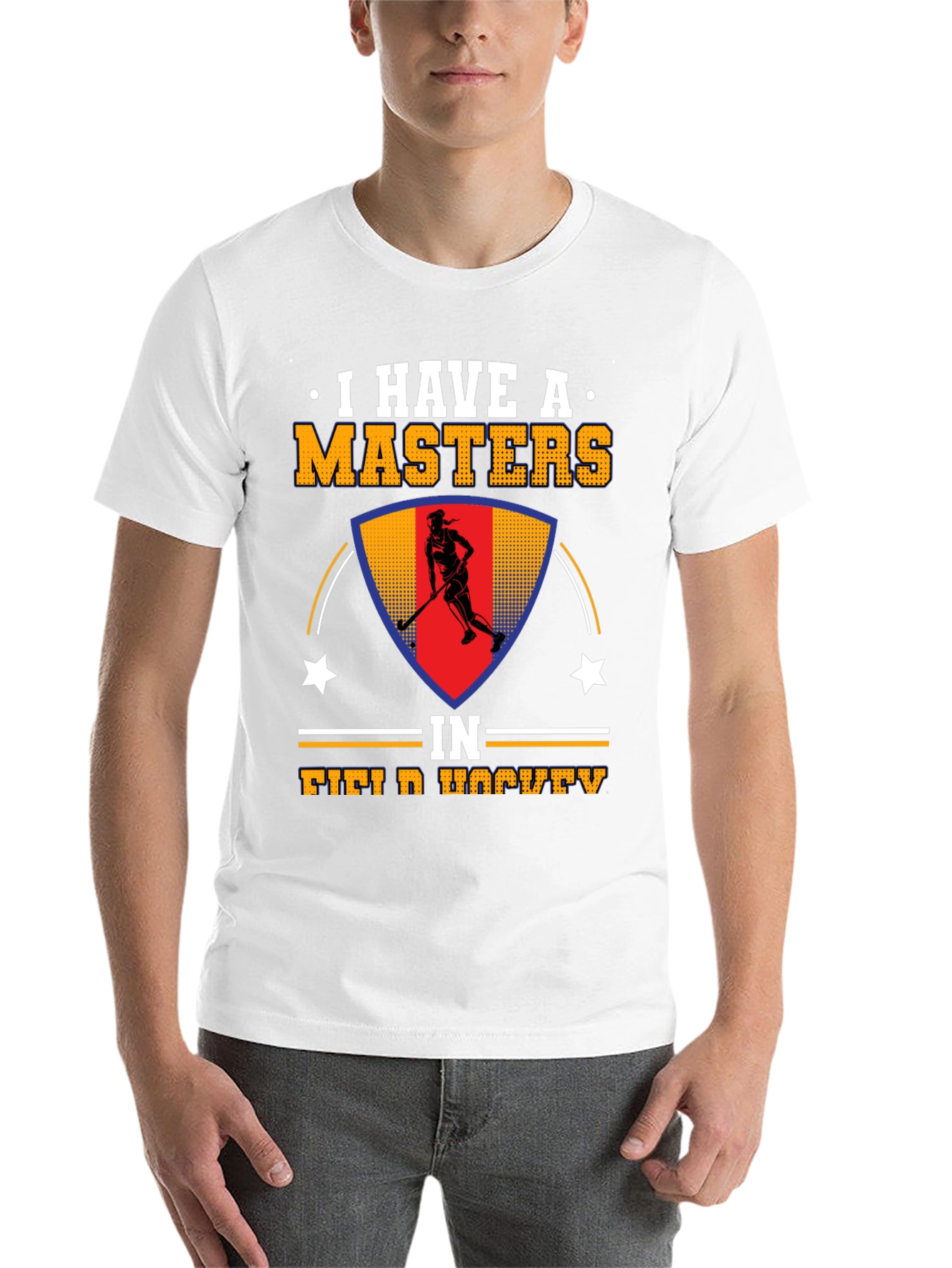 Black I Have A Masters In Field Hockey T-Shirt view 14