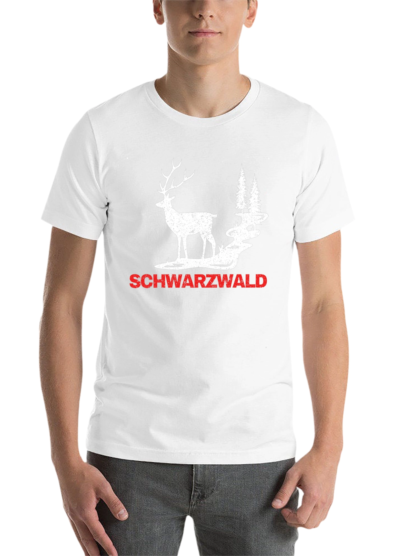 Schwarzwald Deer Graphic Tee - Black Forest T-Shirt - 14