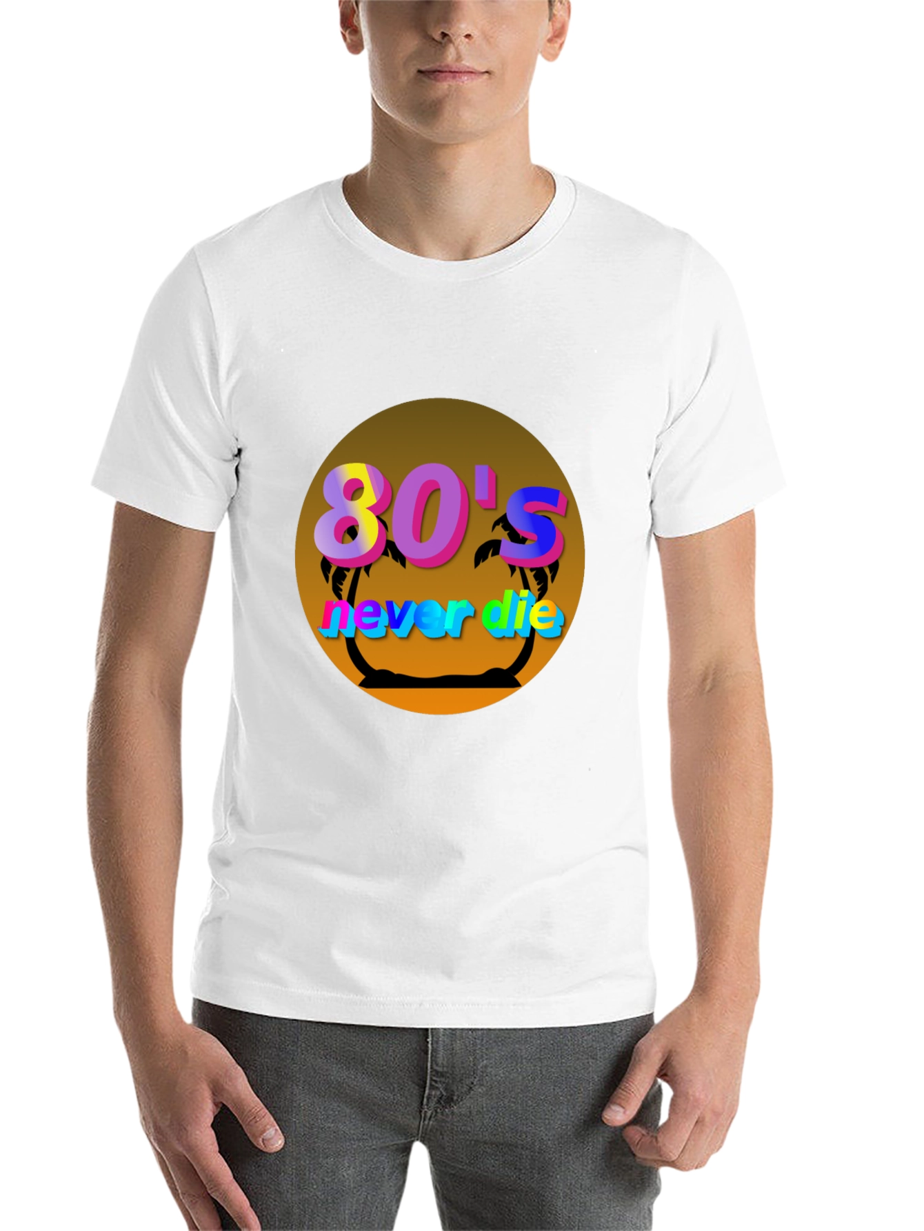 Black 80's Never Die Graphic Tee view 14