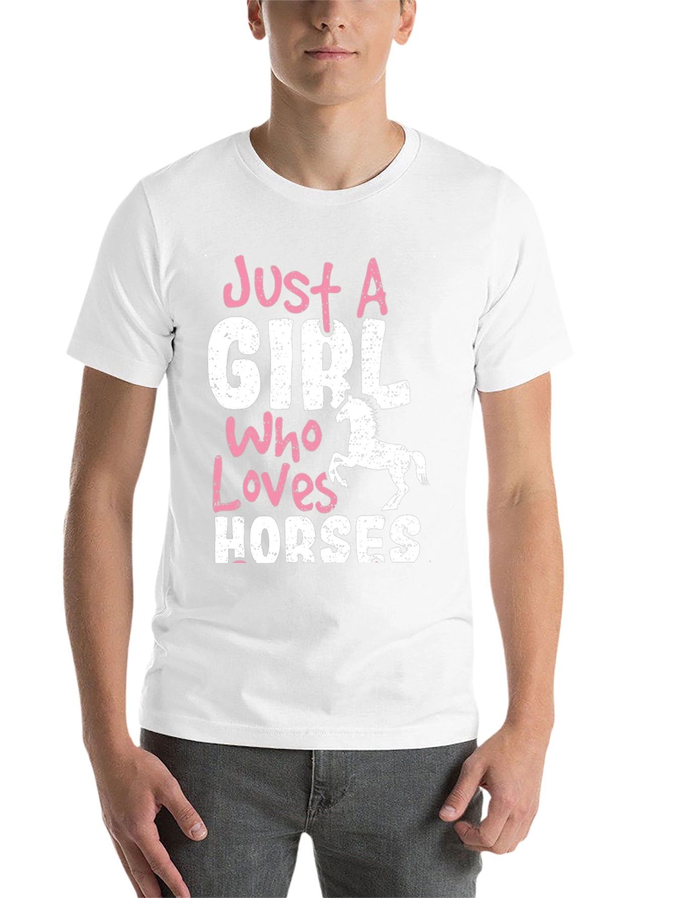 Black Just A Girl Who Loves Horses T-Shirt view 14