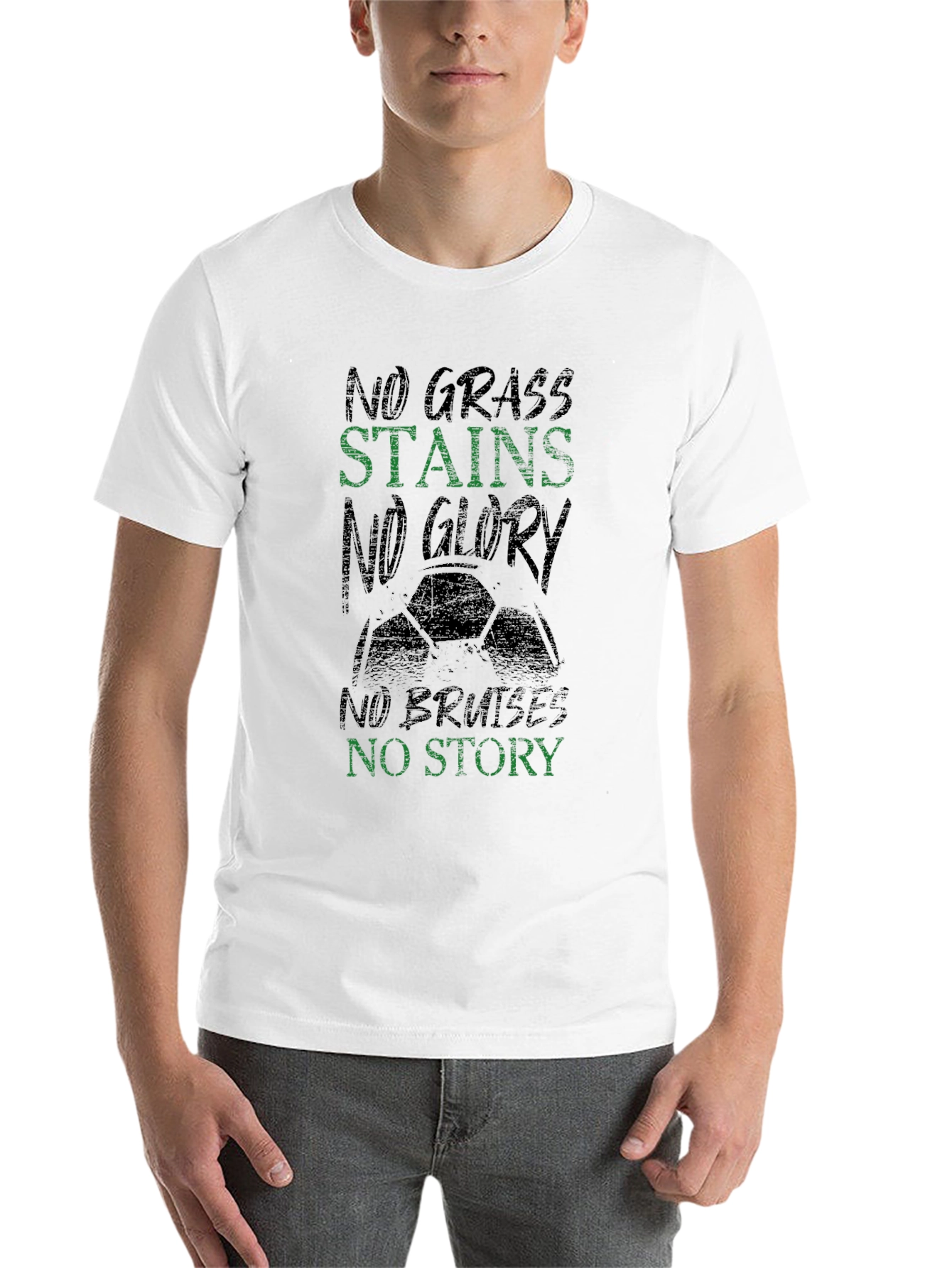 Black No Grass Stains T-Shirt - Soccer Glory Tee view 14