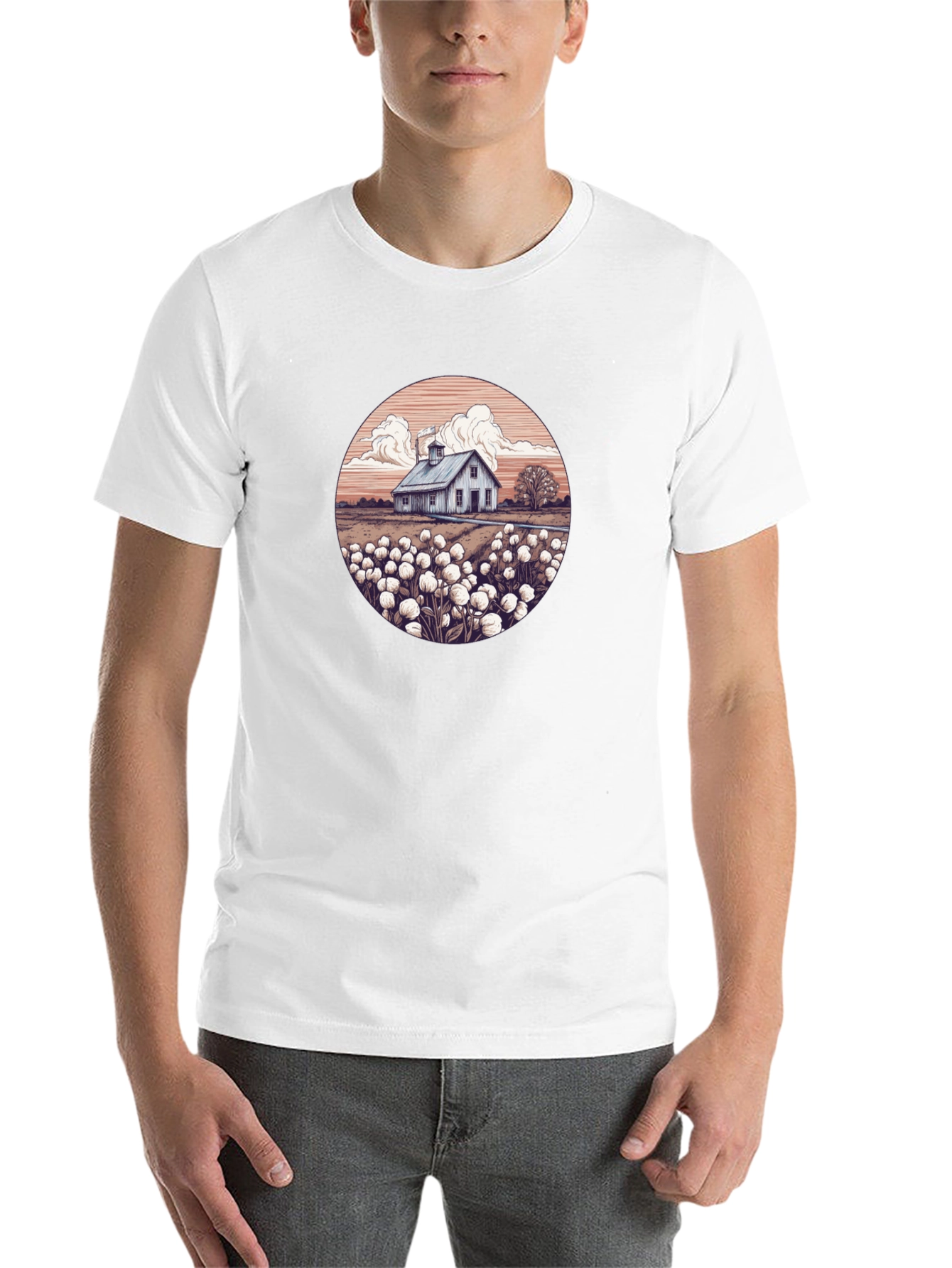 Cotton Field Barn Graphic Tee - 14