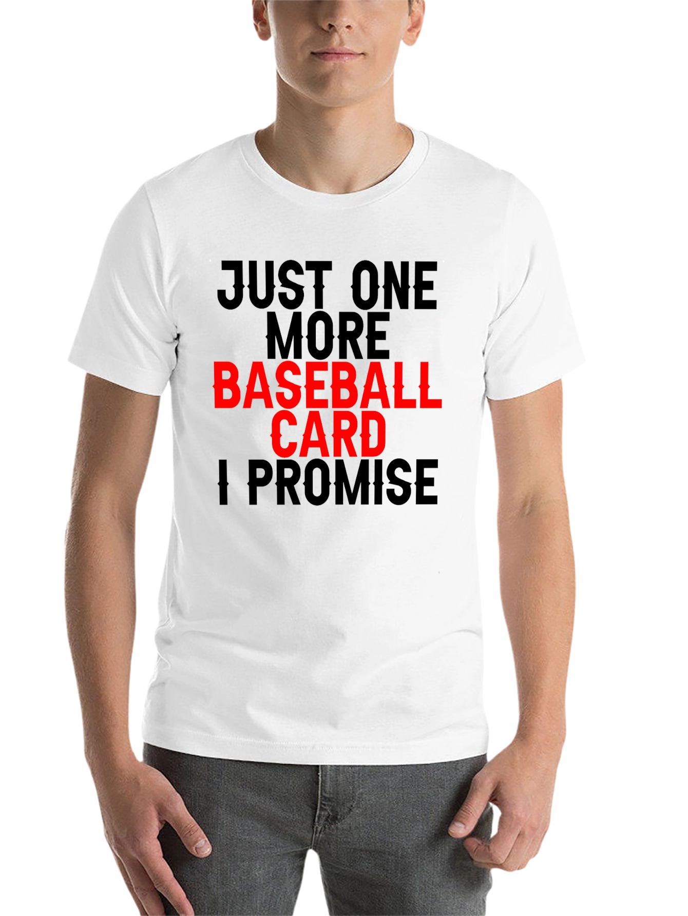 Black Baseball Card Collector T-Shirt - Just One More view 14