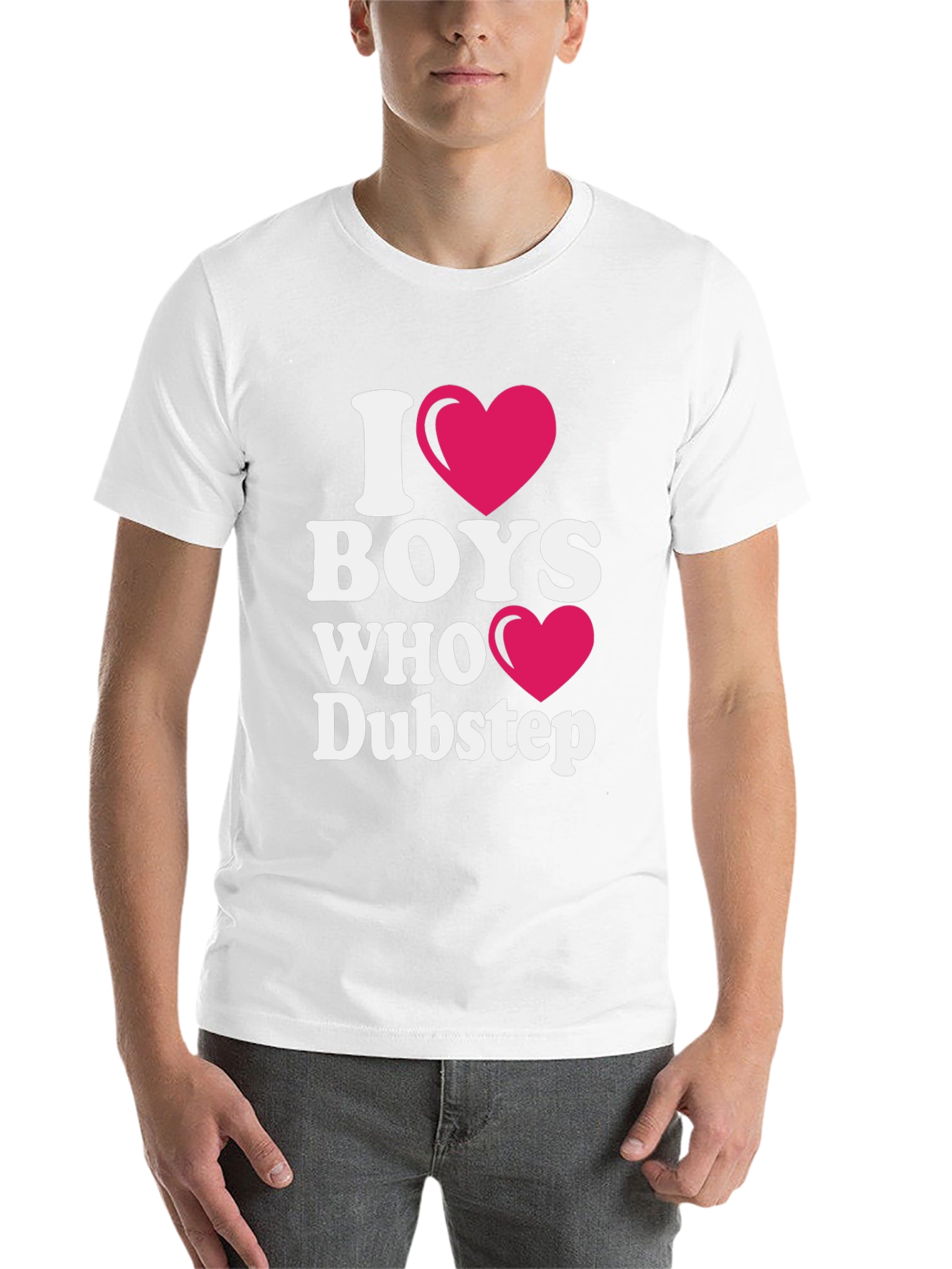 Black I Heart Boys Who Dubstep Black T-Shirt view 14