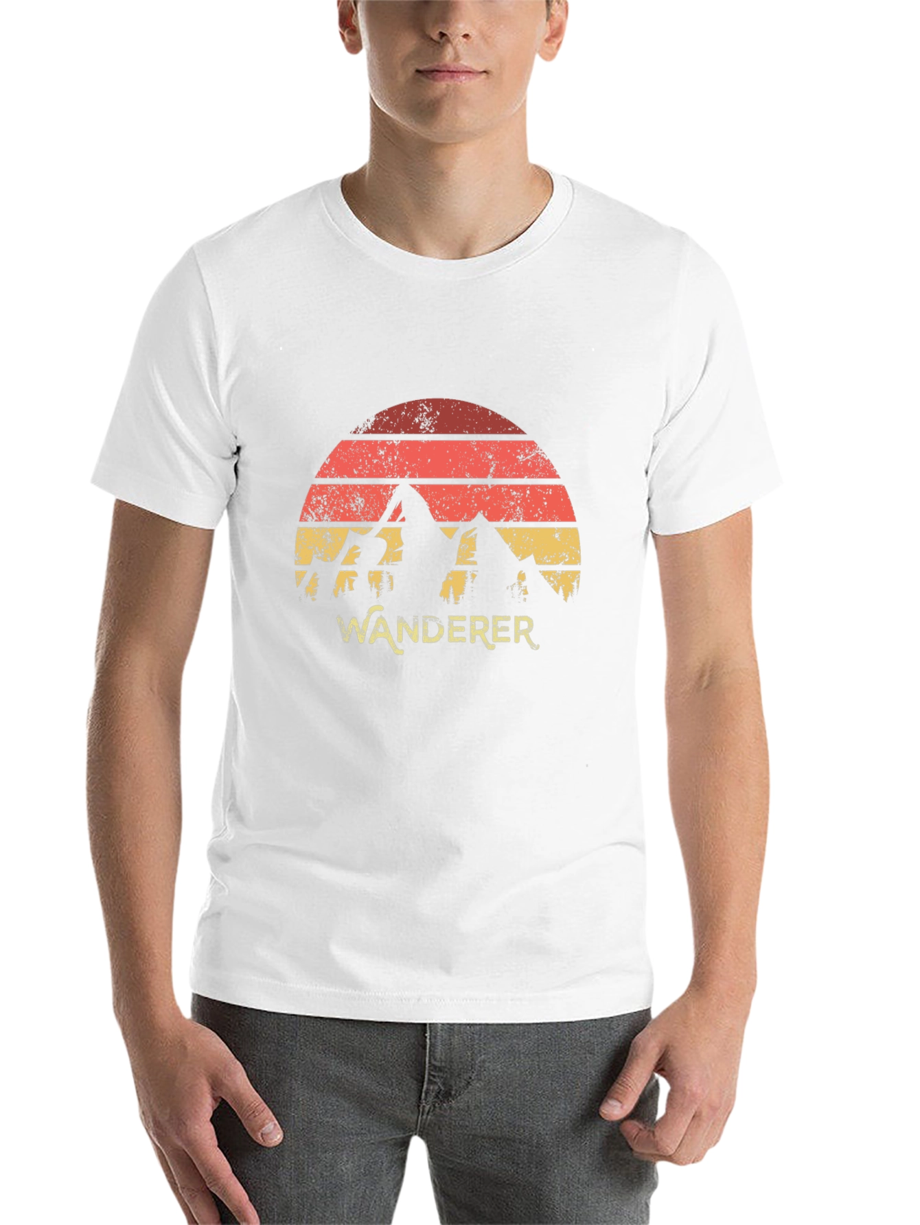 Black Wanderer Mountain Graphic Tee - Retro Style view 14