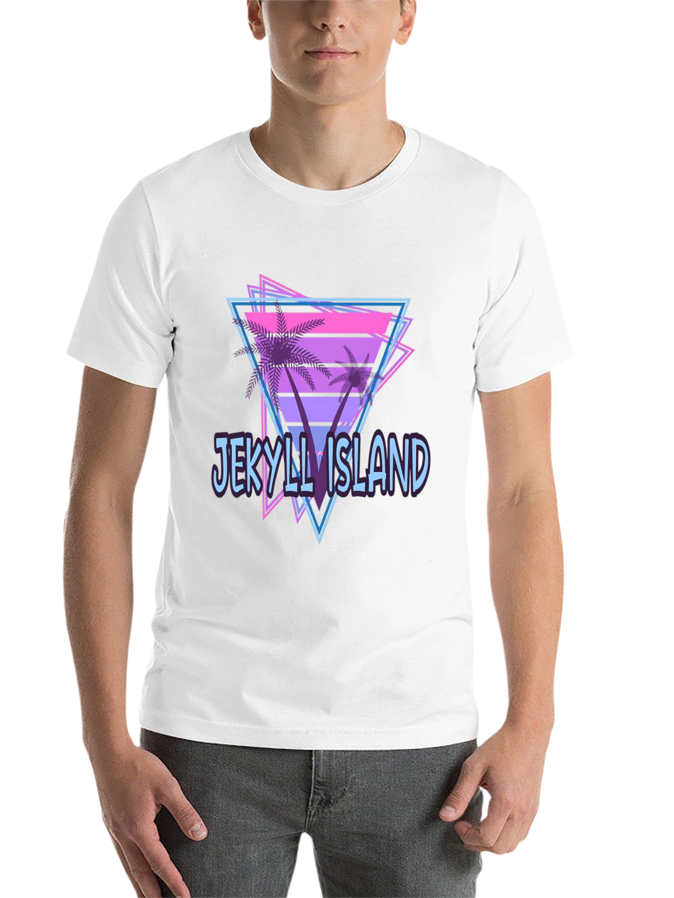 Black Jekyll Island Retro Graphic T-Shirt view 14