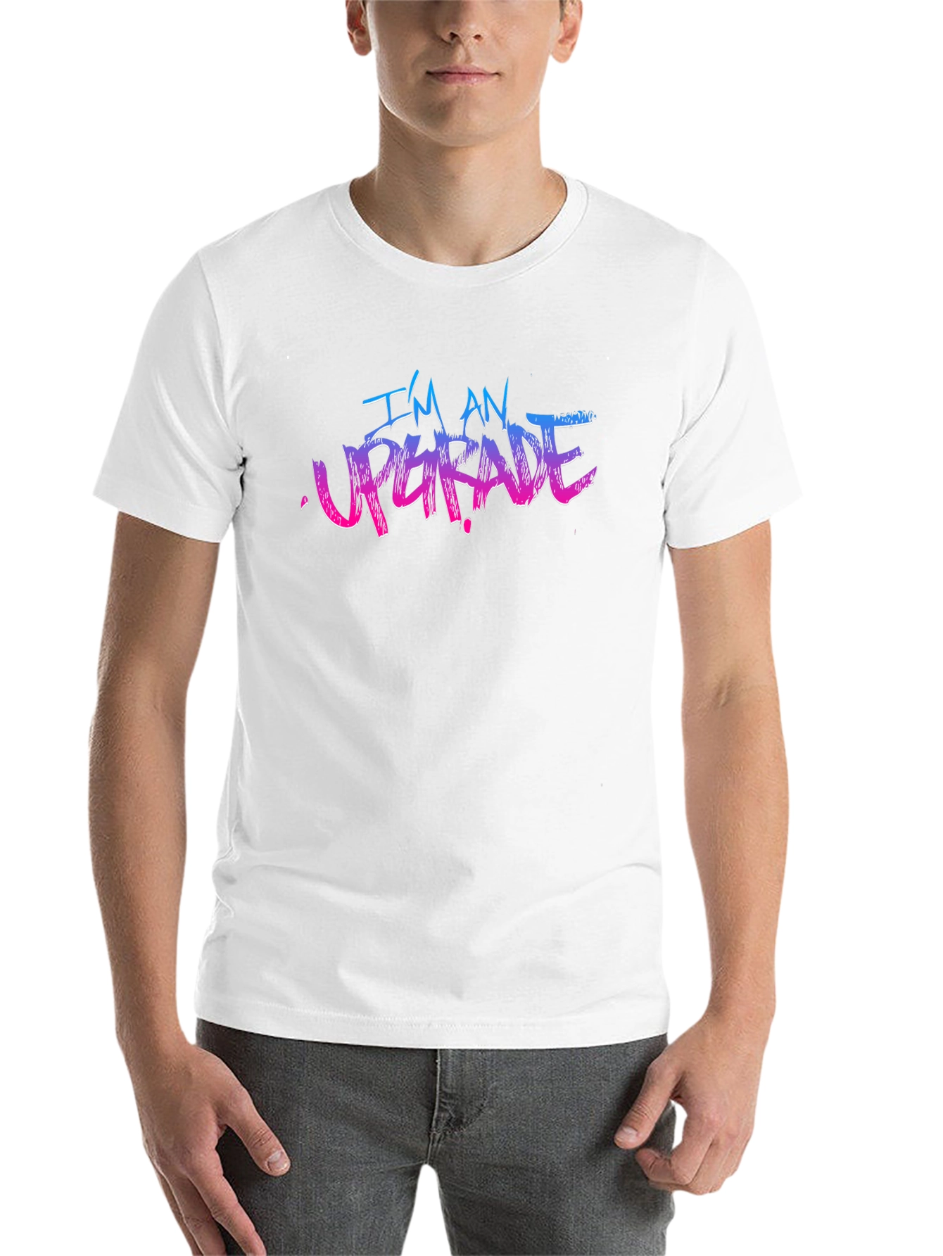 Black I'm An Upgrade Graphic T-Shirt view 14