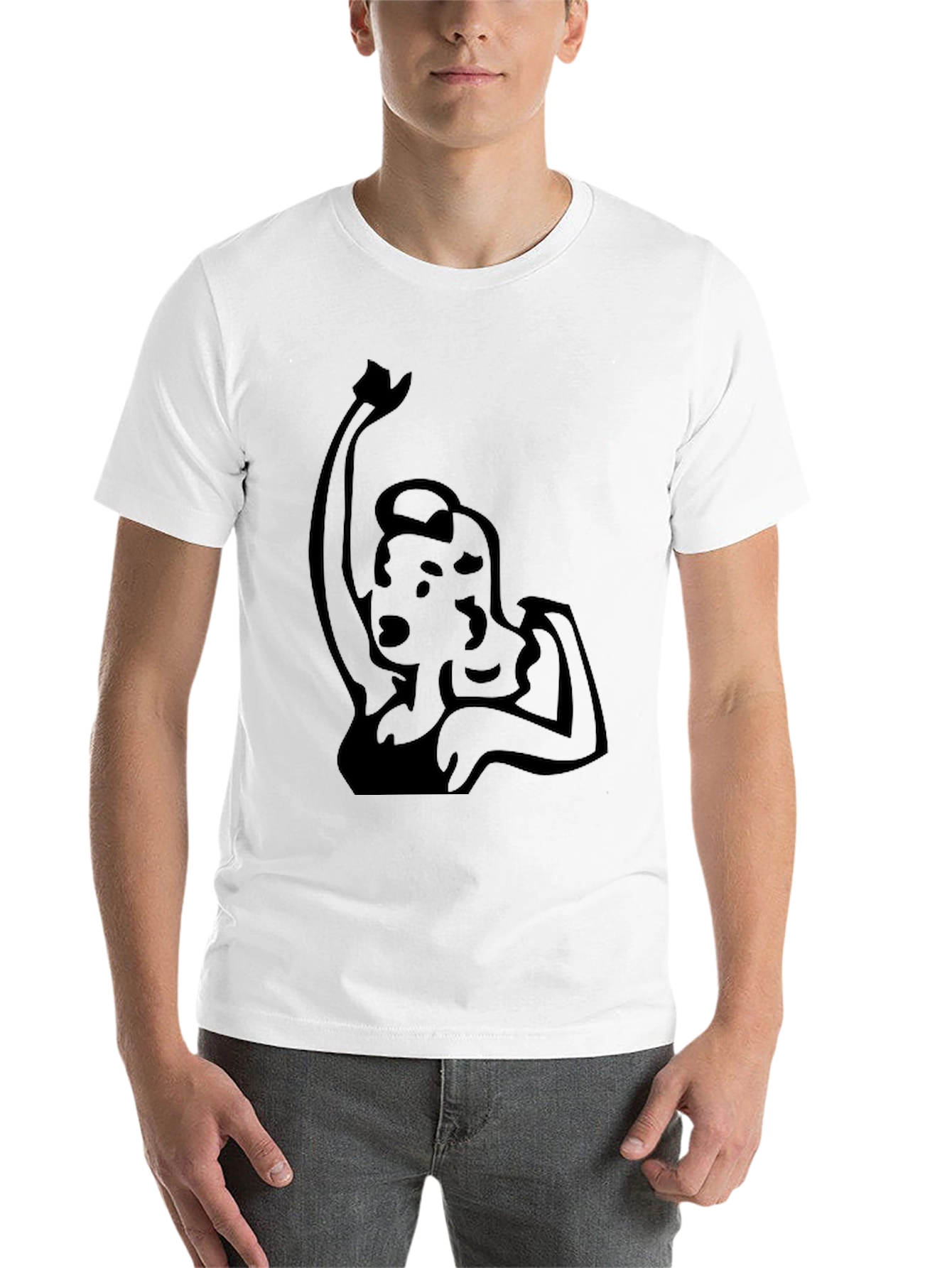 Black Retro Woman Graphic Black Tee view 14