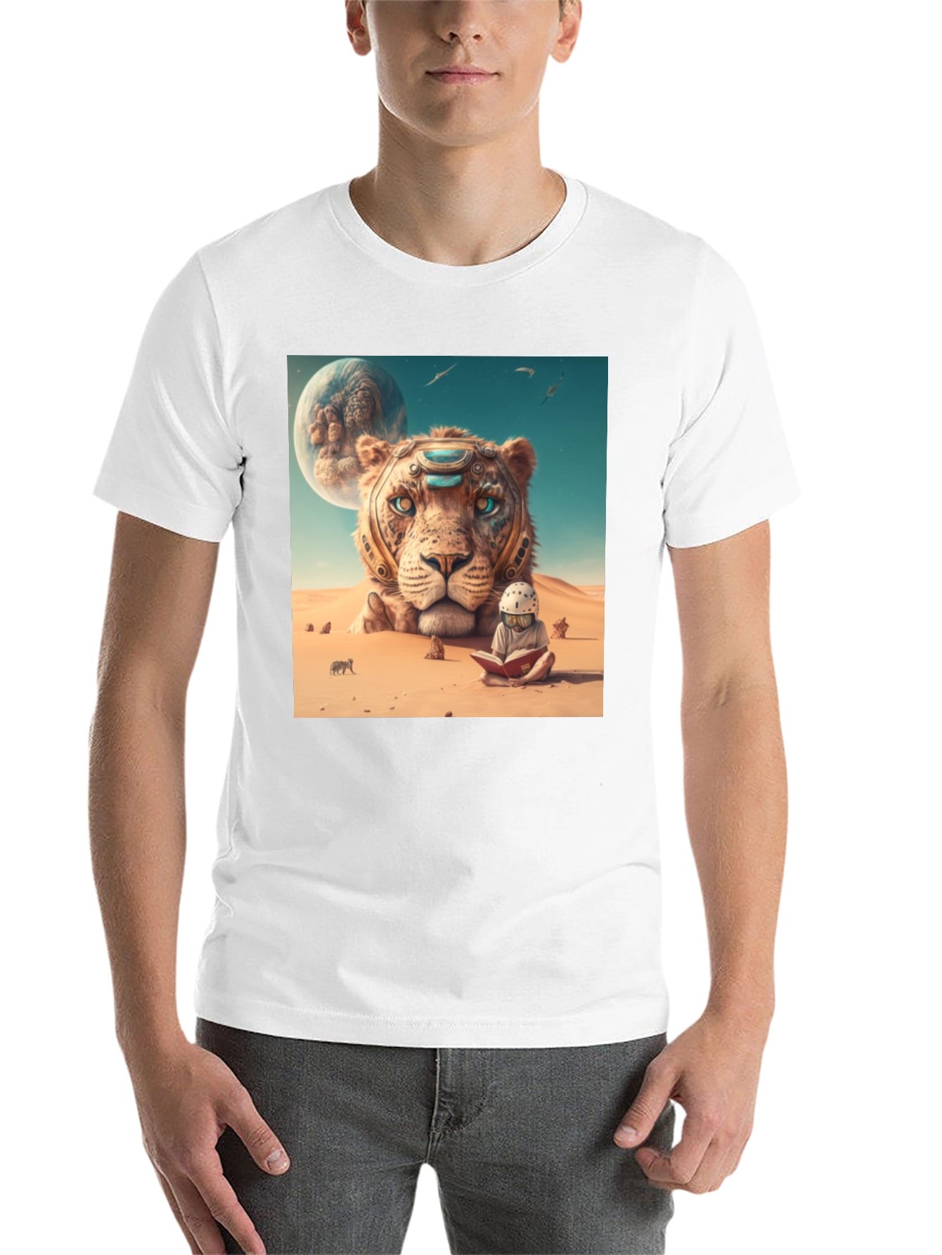 Black Lion Reader Graphic Tee - Unique Design view 14