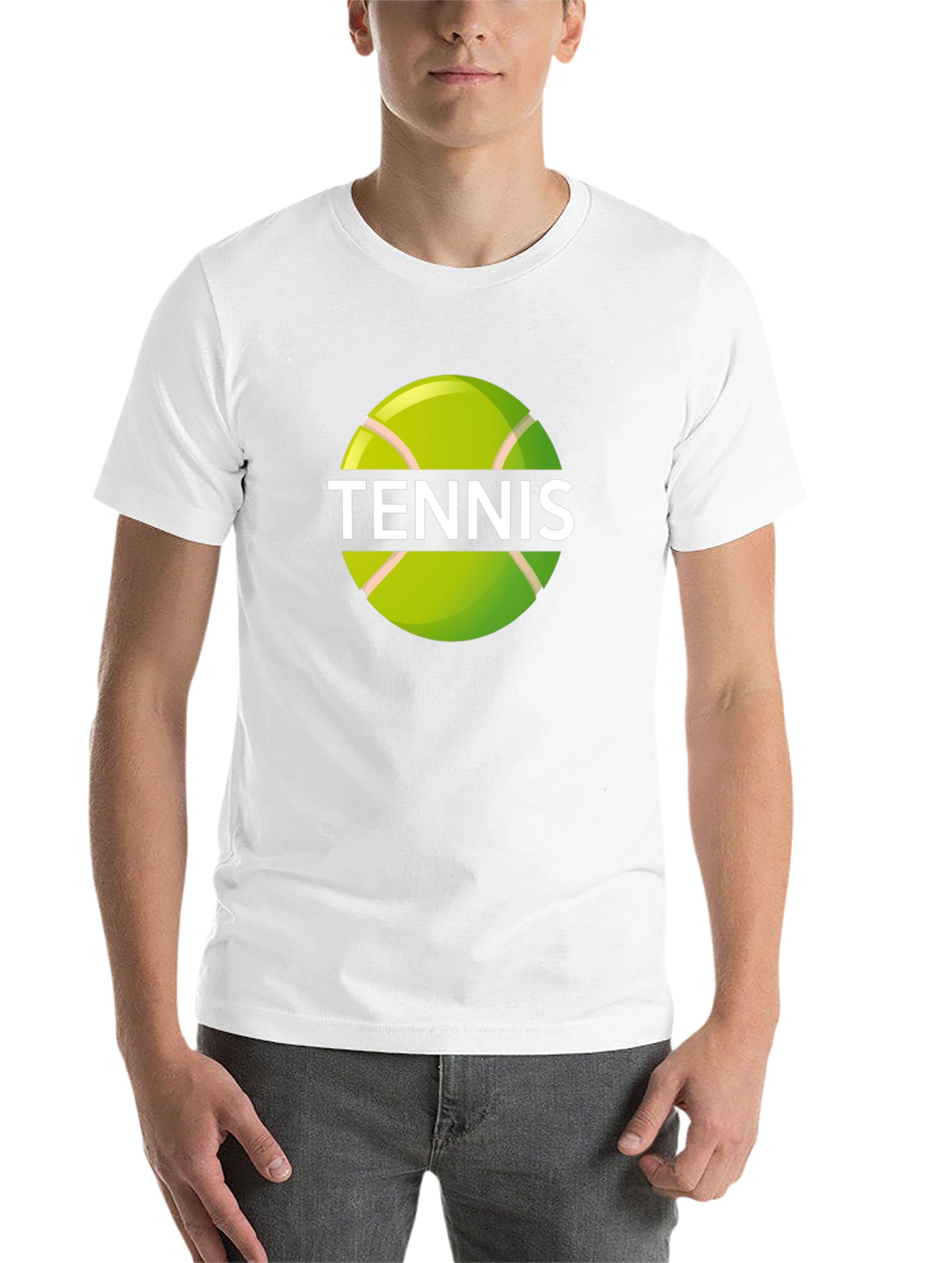 Black Tennis Ball Graphic Black T-Shirt view 14