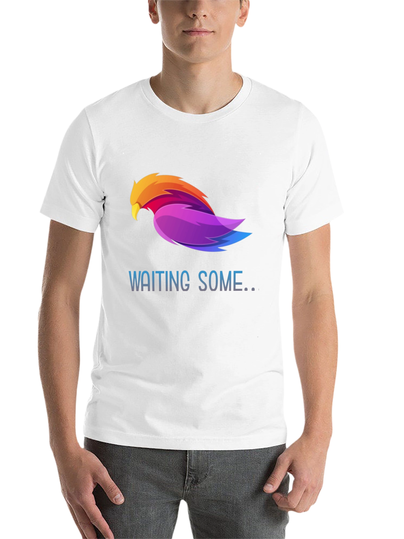 Black Waiting Some Colorful Bird Graphic T-Shirt view 14