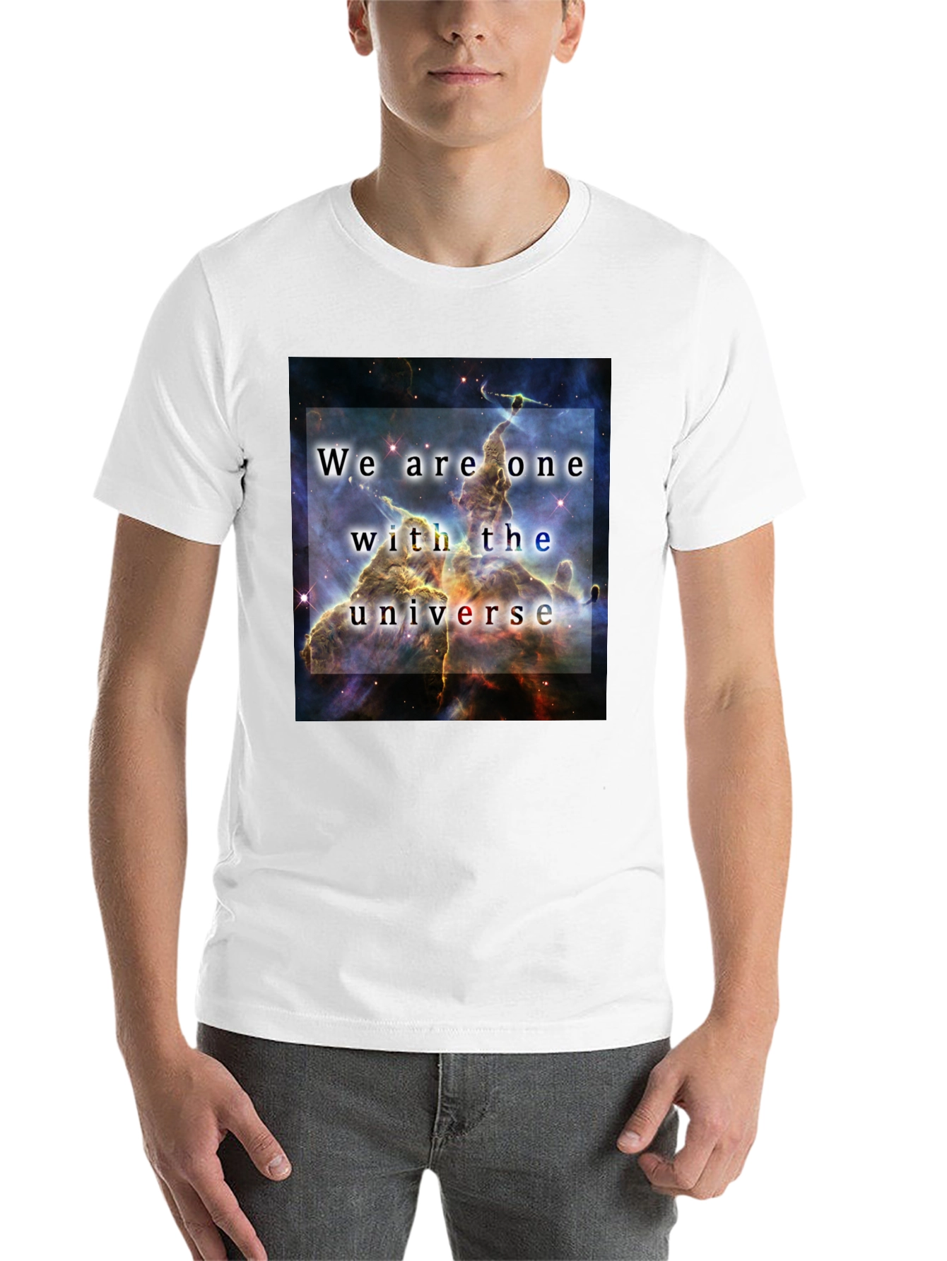 Black We Are One With The Universe Graphic T-Shirt view 14