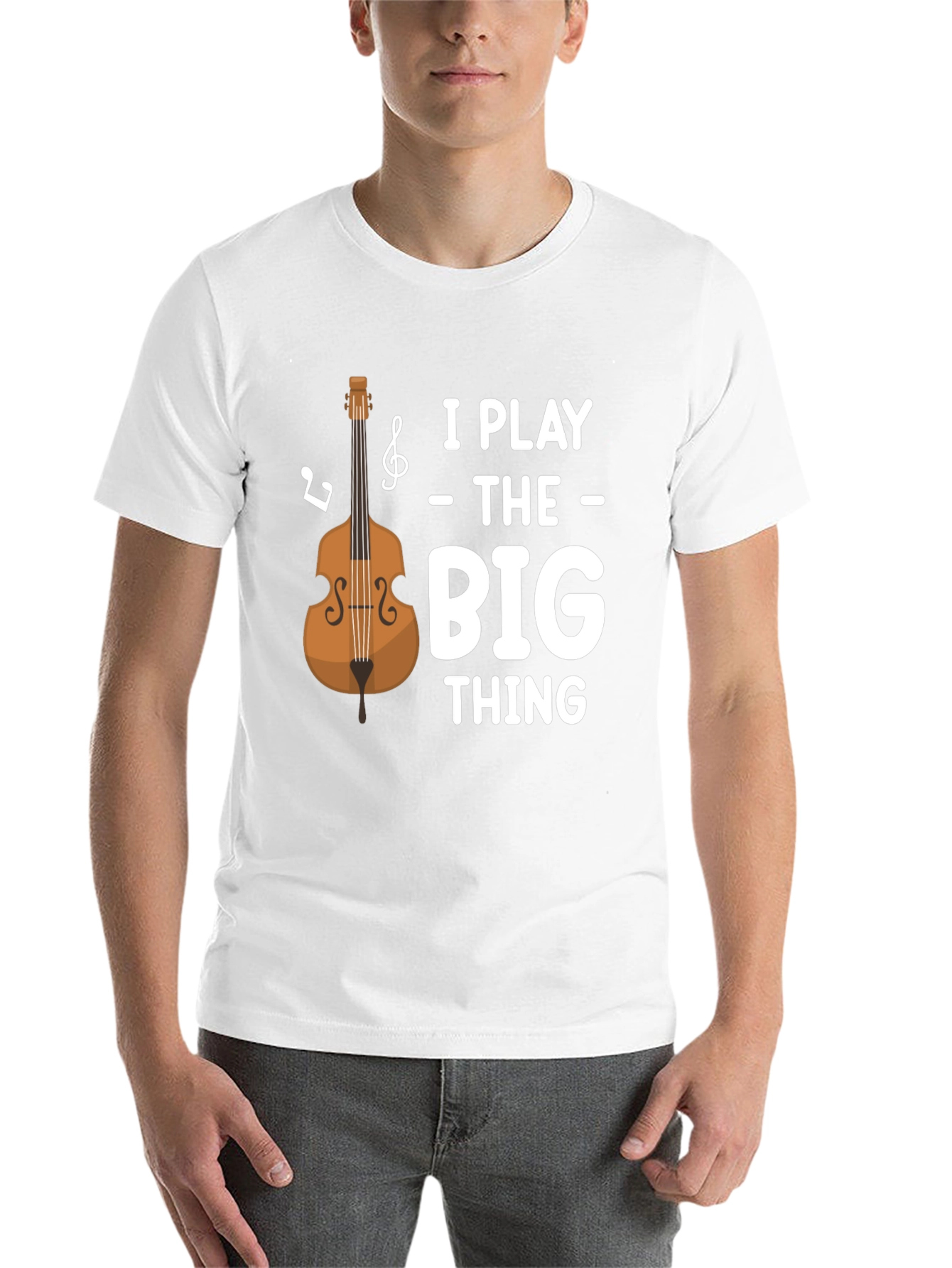 Black I Play the Big Thing T-Shirt - Bass Guitar Tee view 14