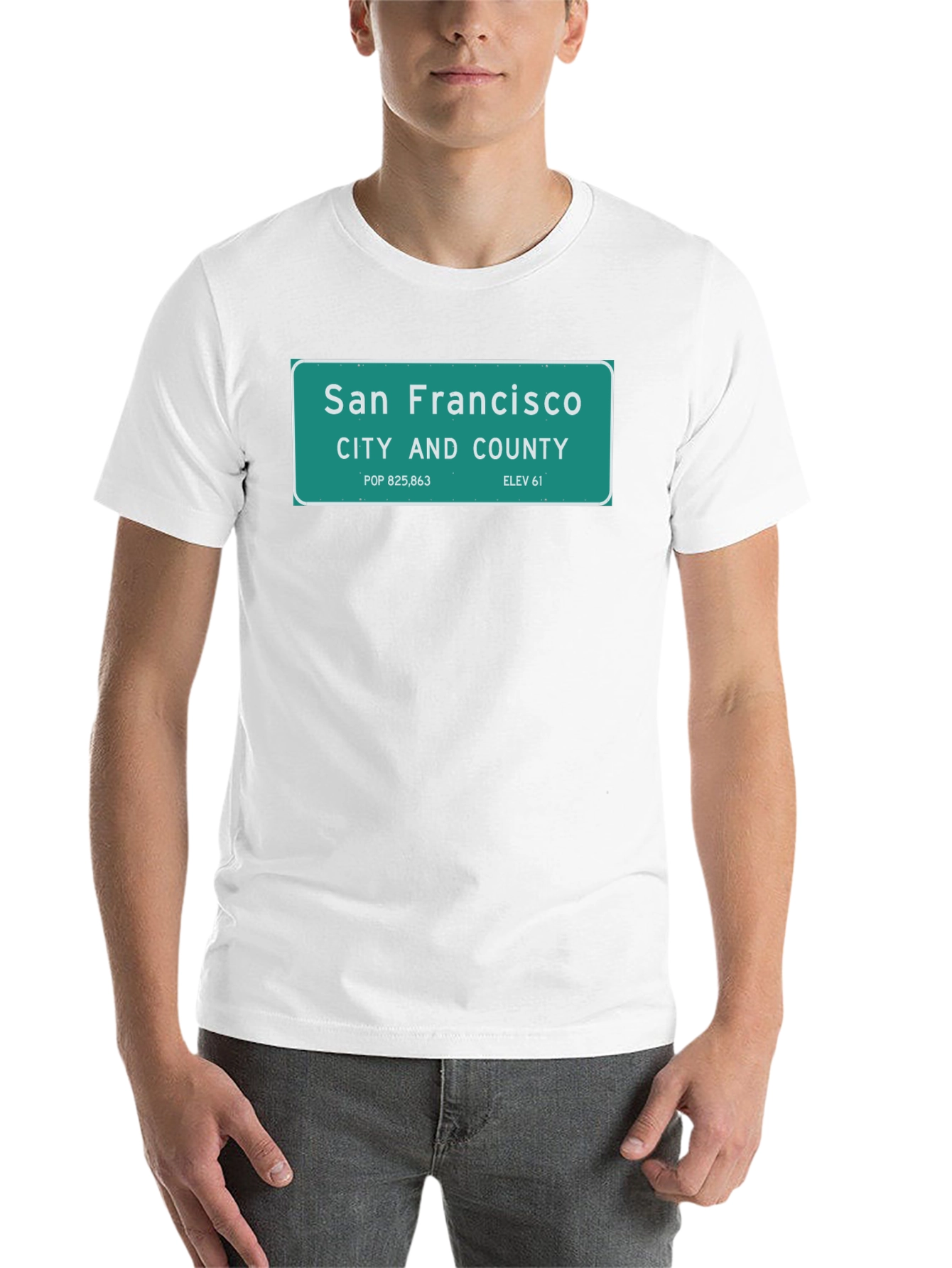 Black San Francisco City Sign T-Shirt - Black view 14