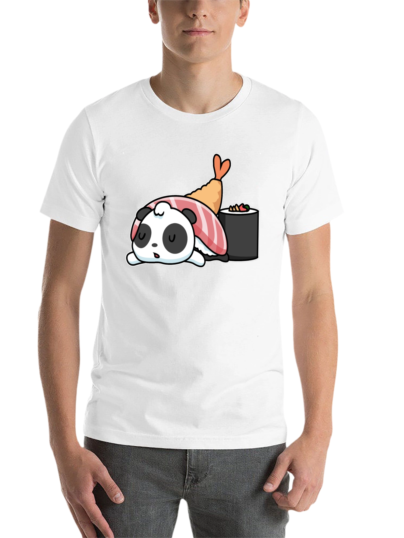 Black Sushi Panda Graphic Tee view 14