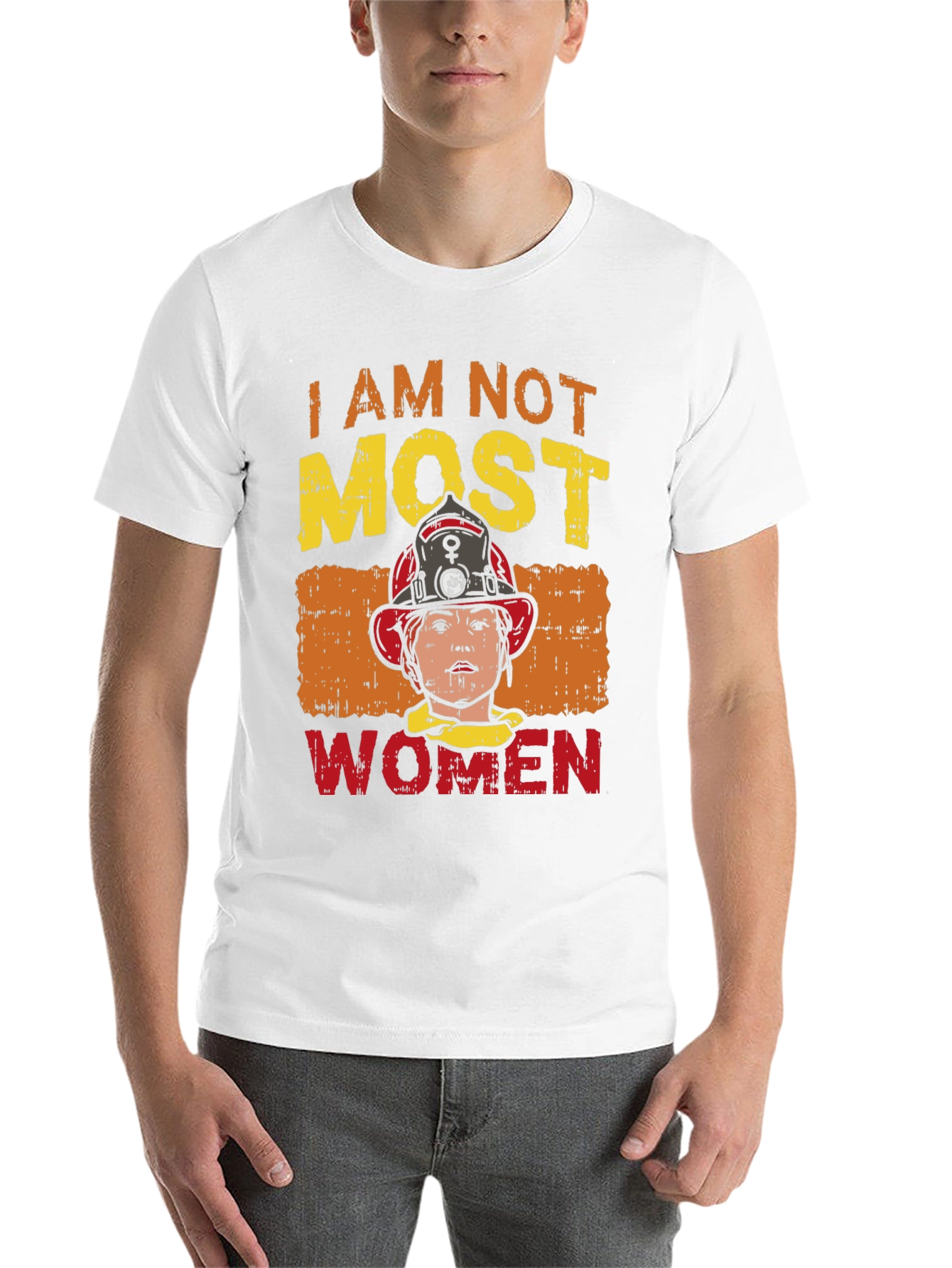 Black I Am Not Most Women Firefighter Graphic T-Shirt view 14