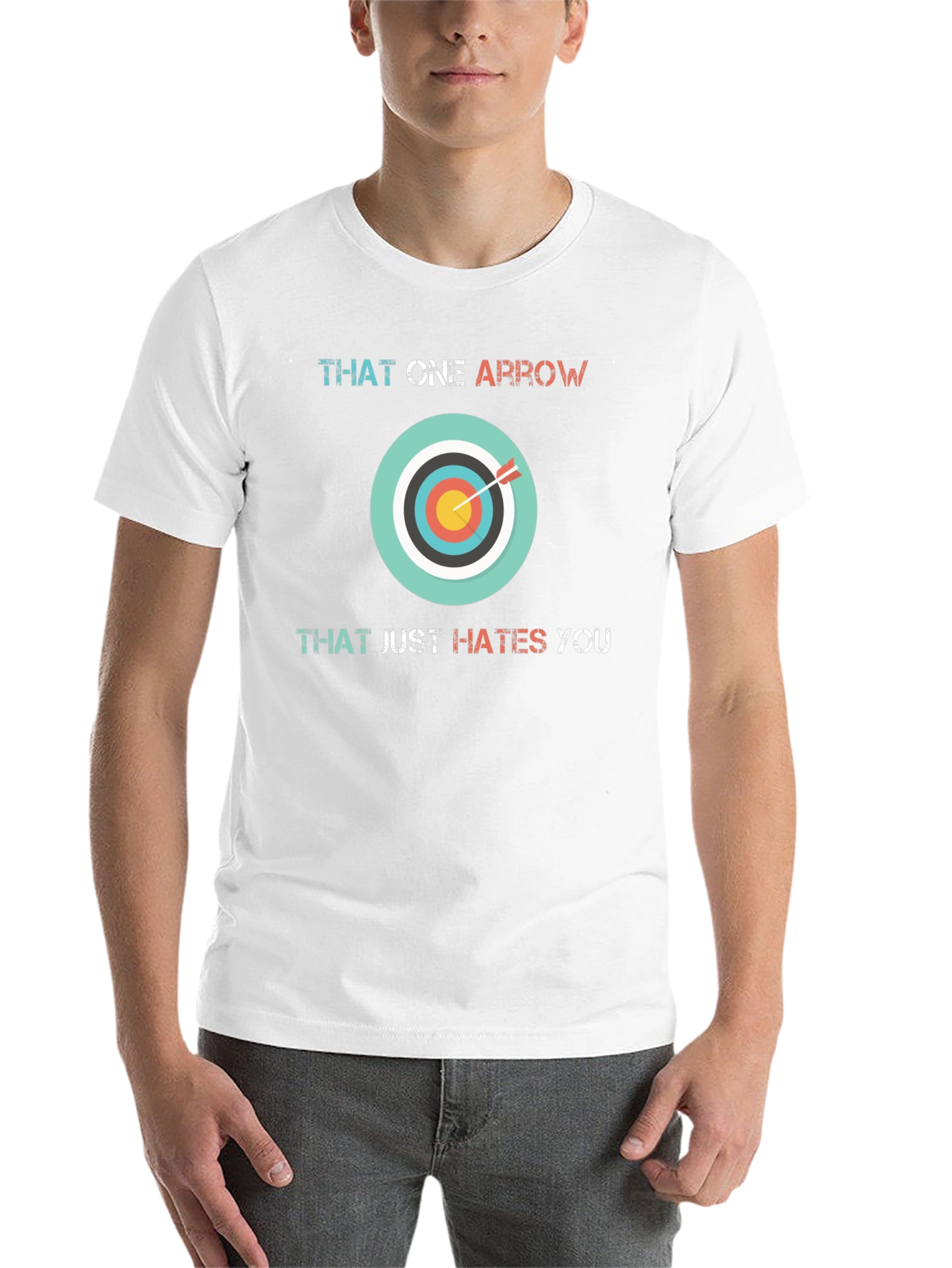 Black Funny Archery T-Shirt: That One Arrow Hates You! view 14