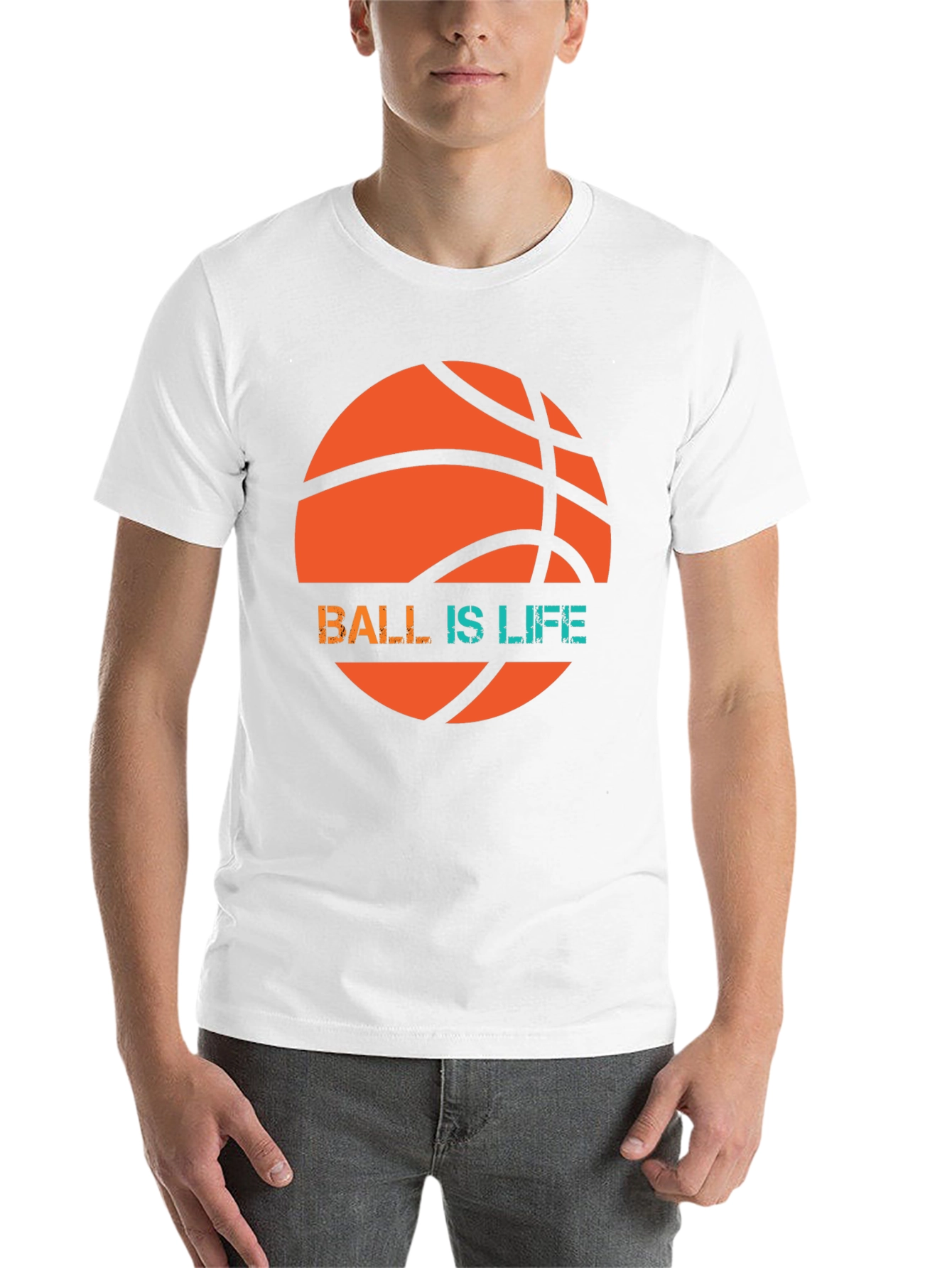 Black Ball is Life Graphic Tee - Basketball T-Shirt view 14