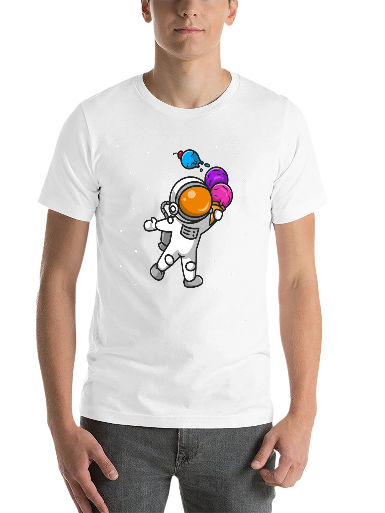 Black Astronaut Ice Cream T-Shirt view 14