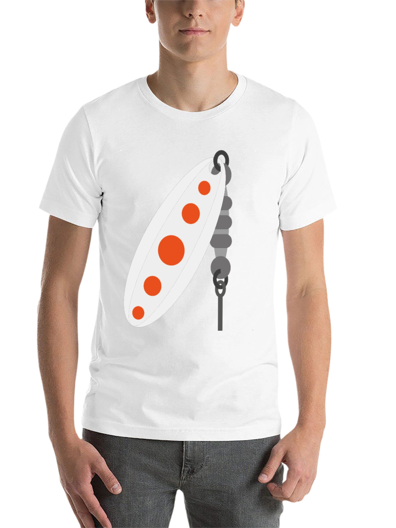 Black Fishing Lure Graphic Tee - Black Cotton T-Shirt view 14