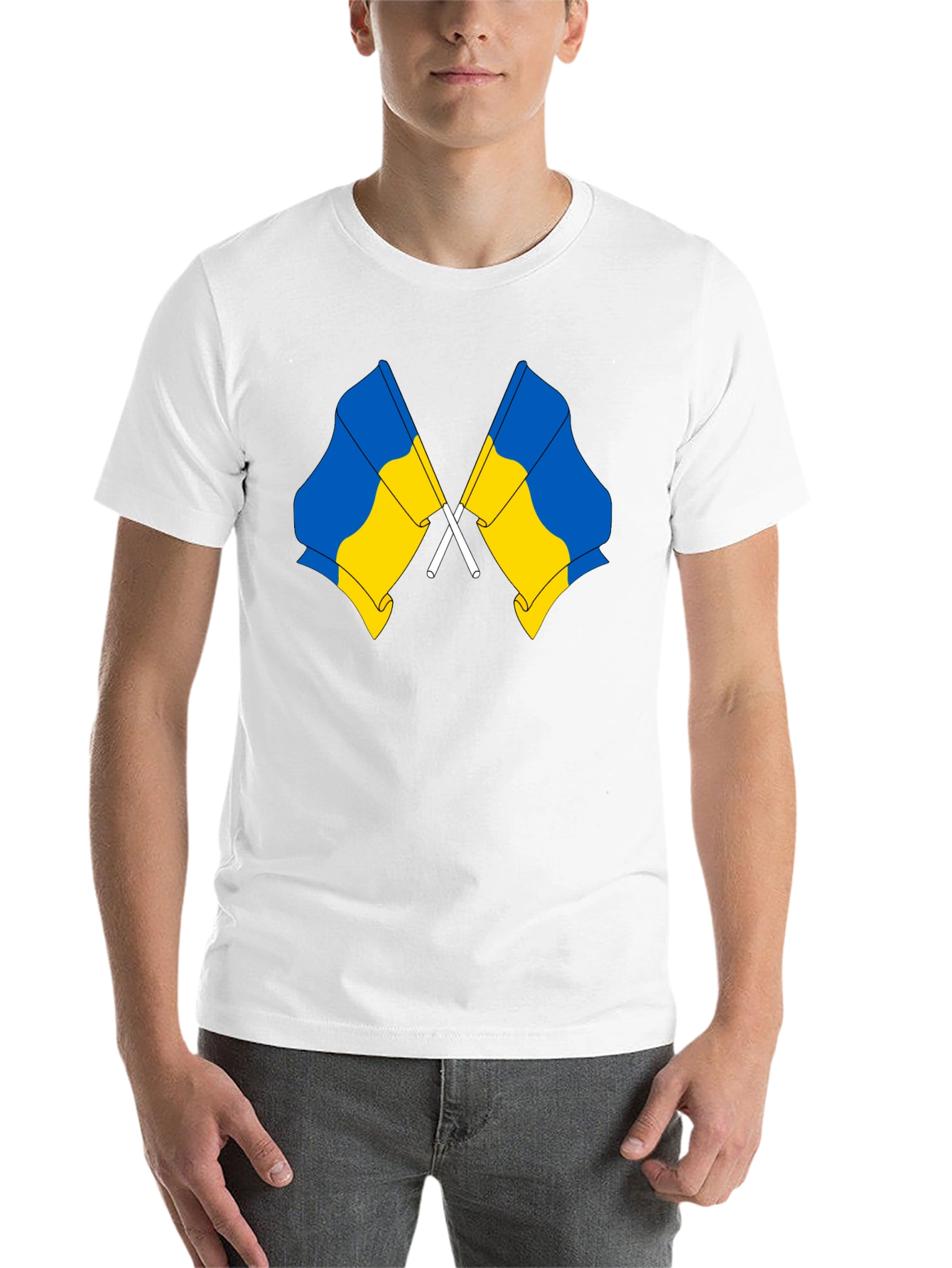 Black Ukraine Flags T-Shirt view 14