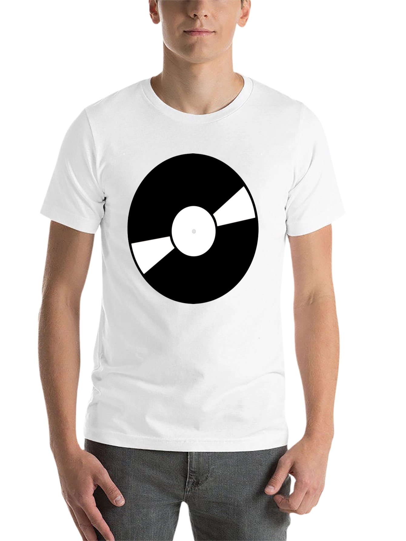 Black Retro Vinyl Record Graphic T-Shirt - Cool Music Lover Tee view 14