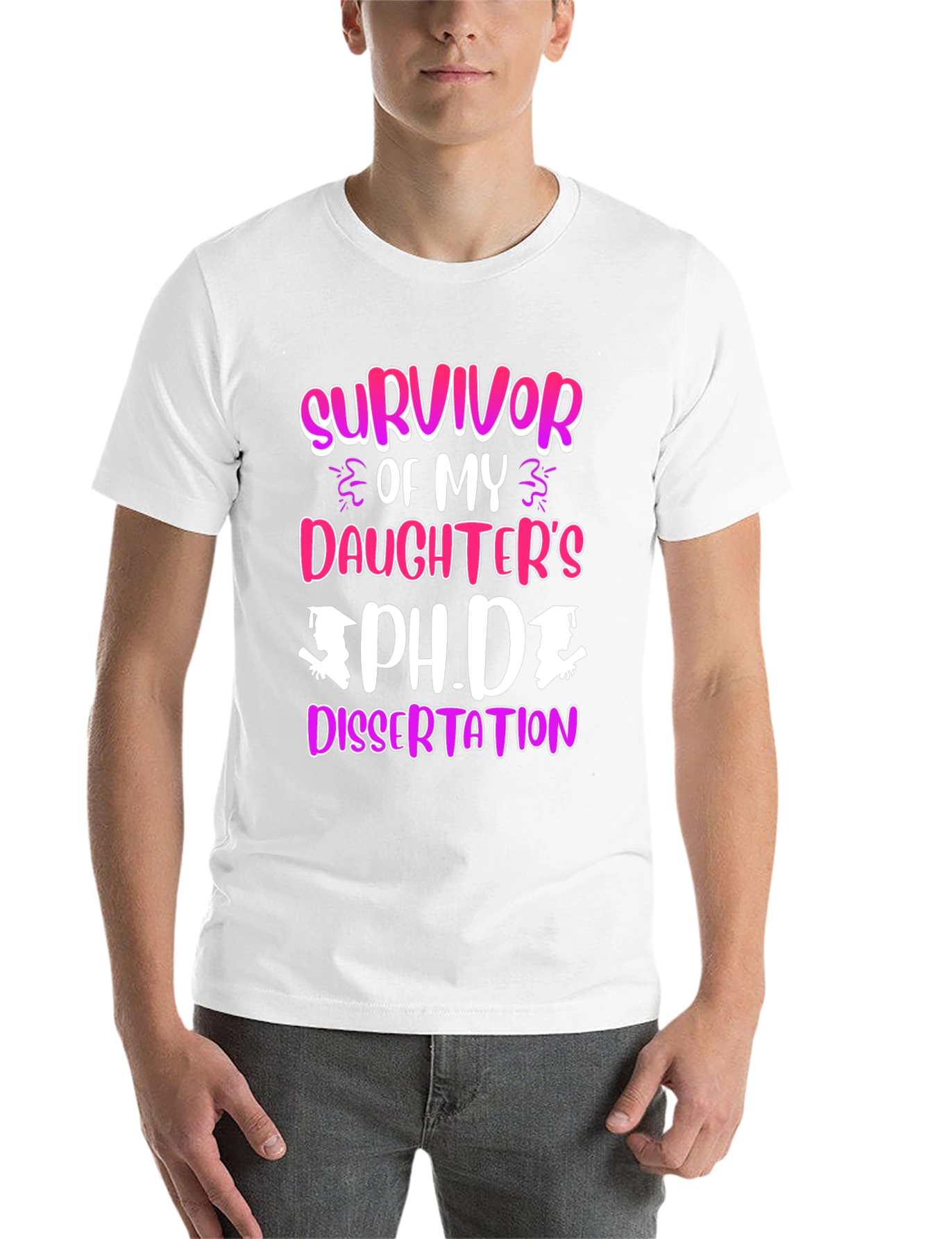 Black Survivor of My Daughter's Ph.D. Dissertation T-Shirt view 14