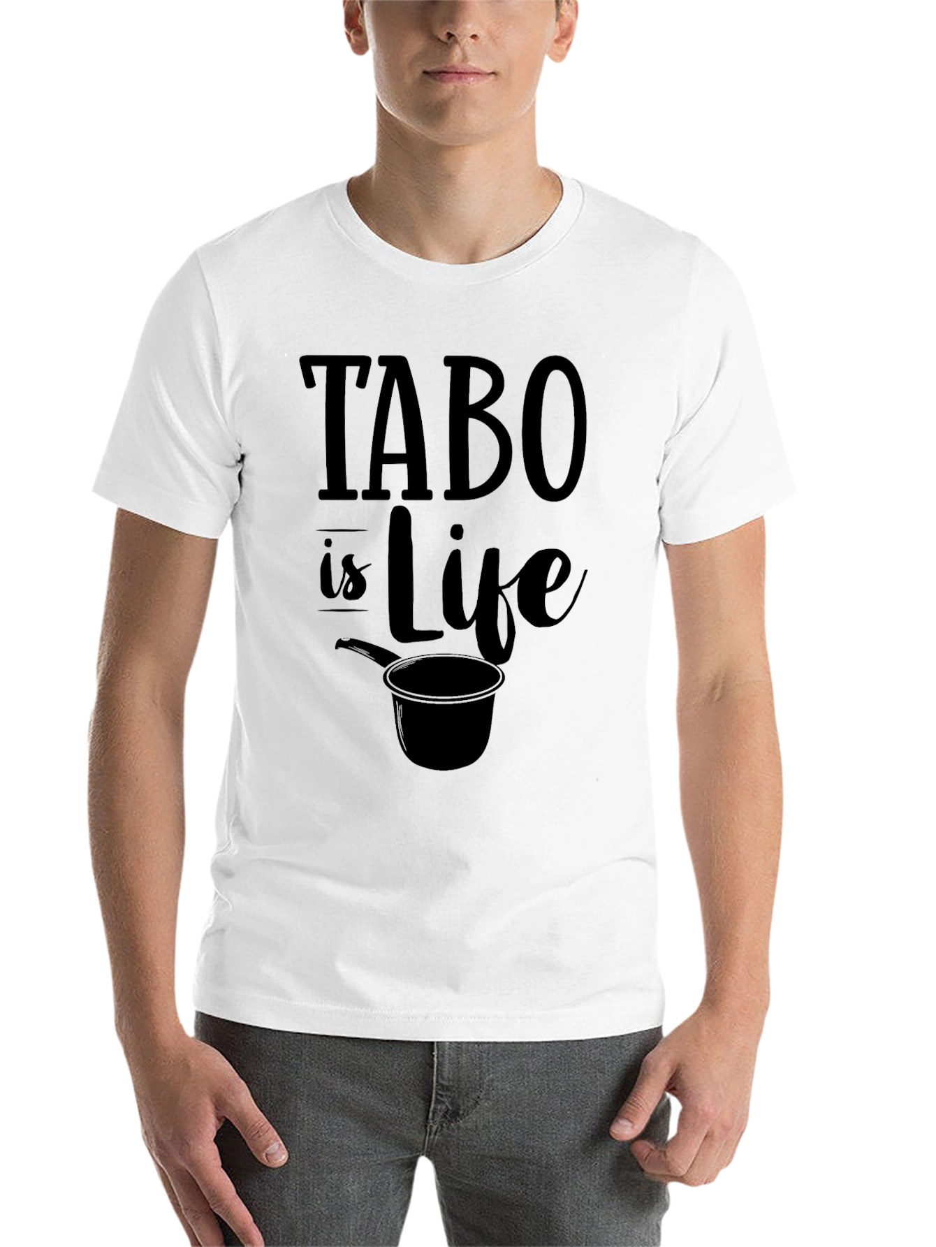 Black Tabo Is Life Graphic Tee - Novelty Statement T-Shirt view 14