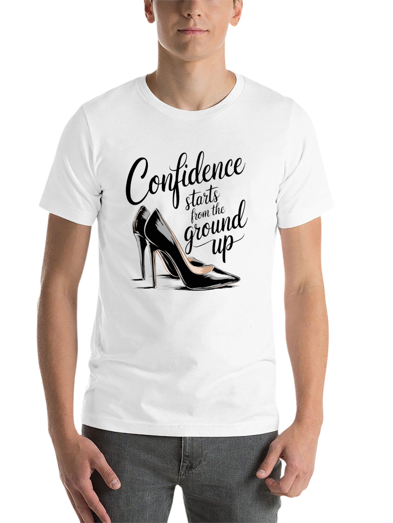 Black Confidence Starts From The Ground Up T-Shirt view 14