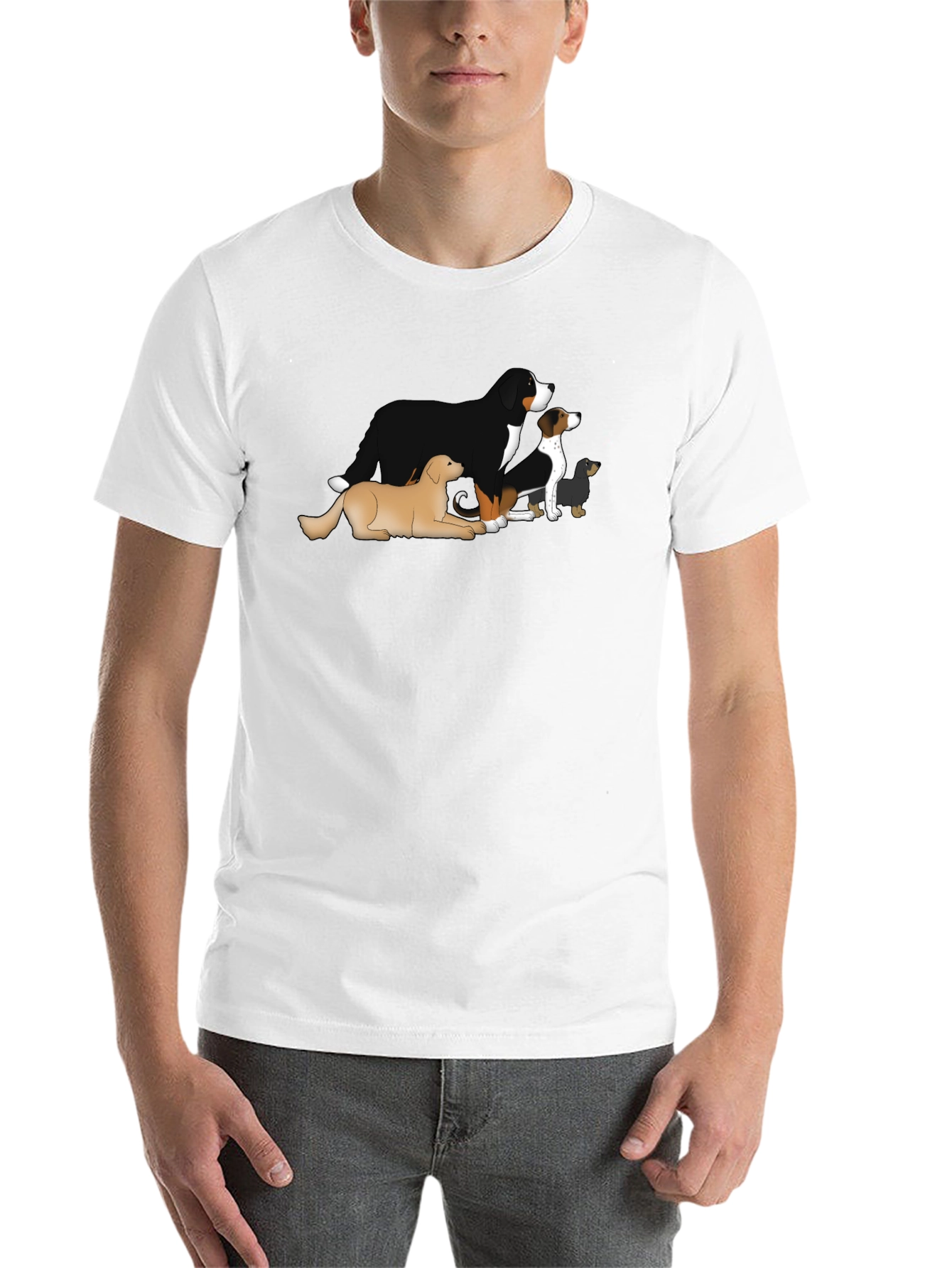 Black Dog Breed T-Shirt - Black Cotton Blend view 14