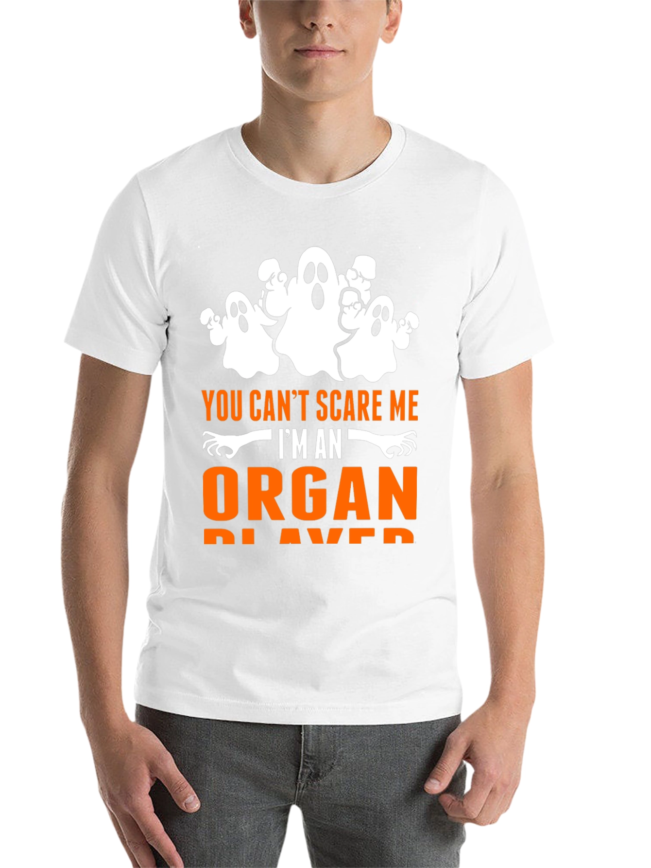 Black Funny Organ Player Halloween T-Shirt  view 14