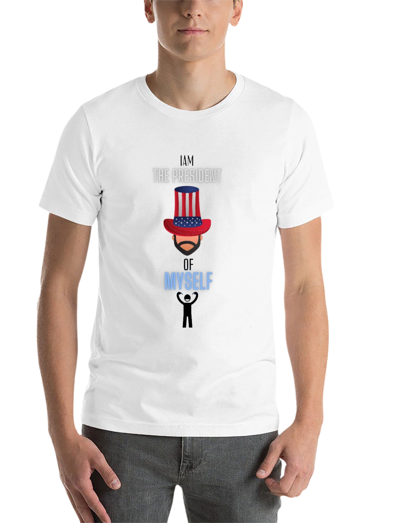 Black I Am The President Of Myself Graphic Tee view 14