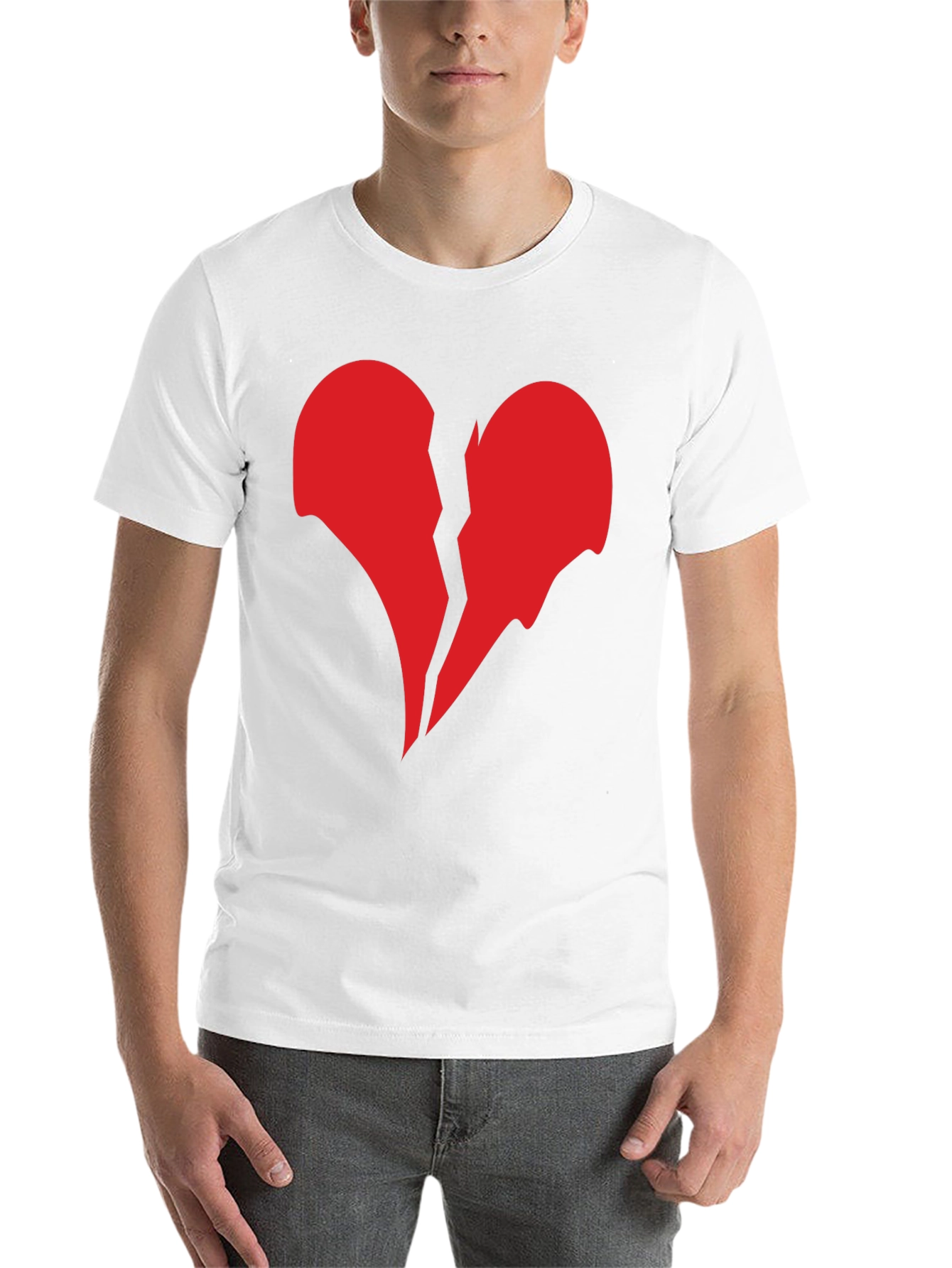 Black Broken Heart Graphic Black T-Shirt view 14