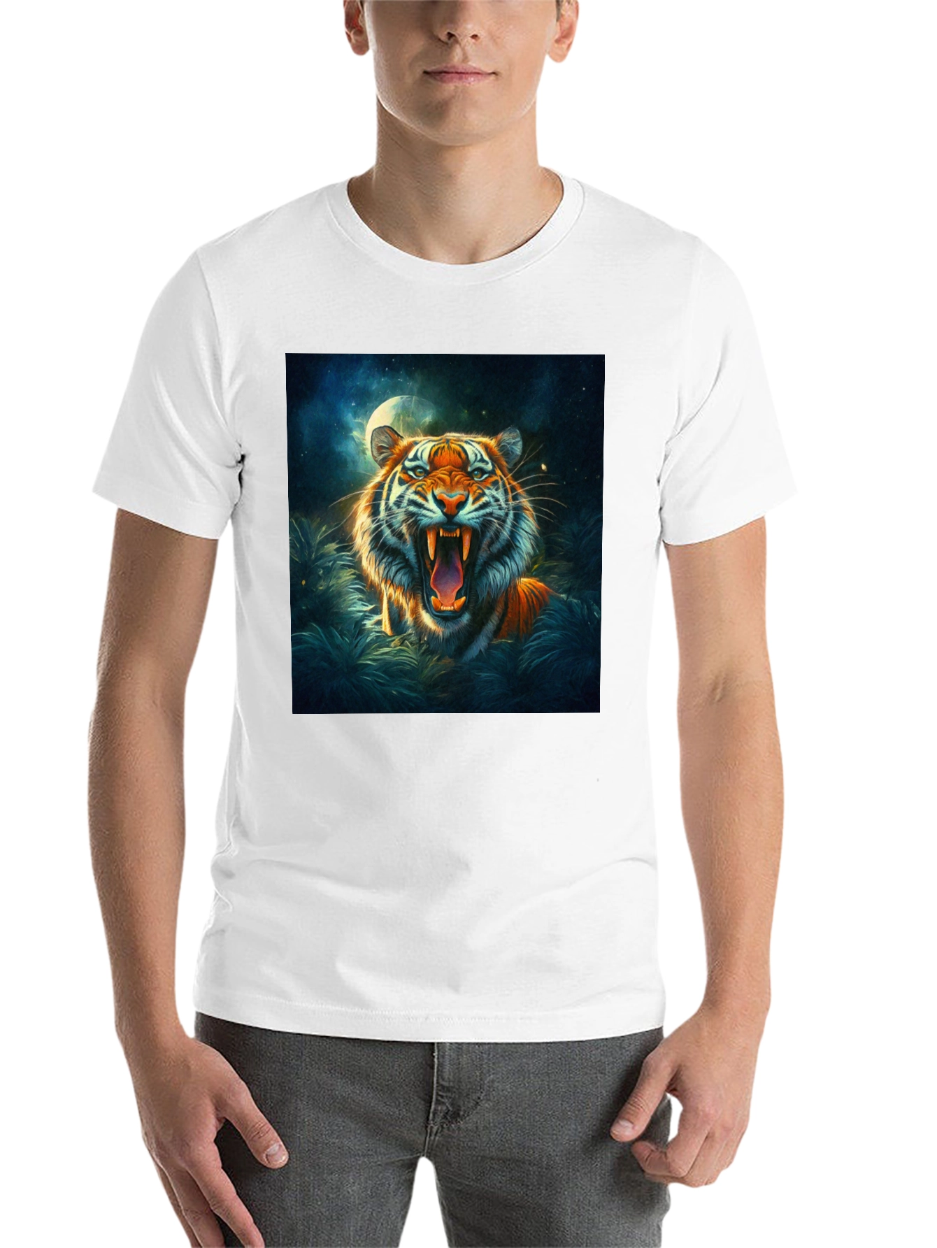 Tiger Graphic Tee - Bold Animal Print Shirt - 14