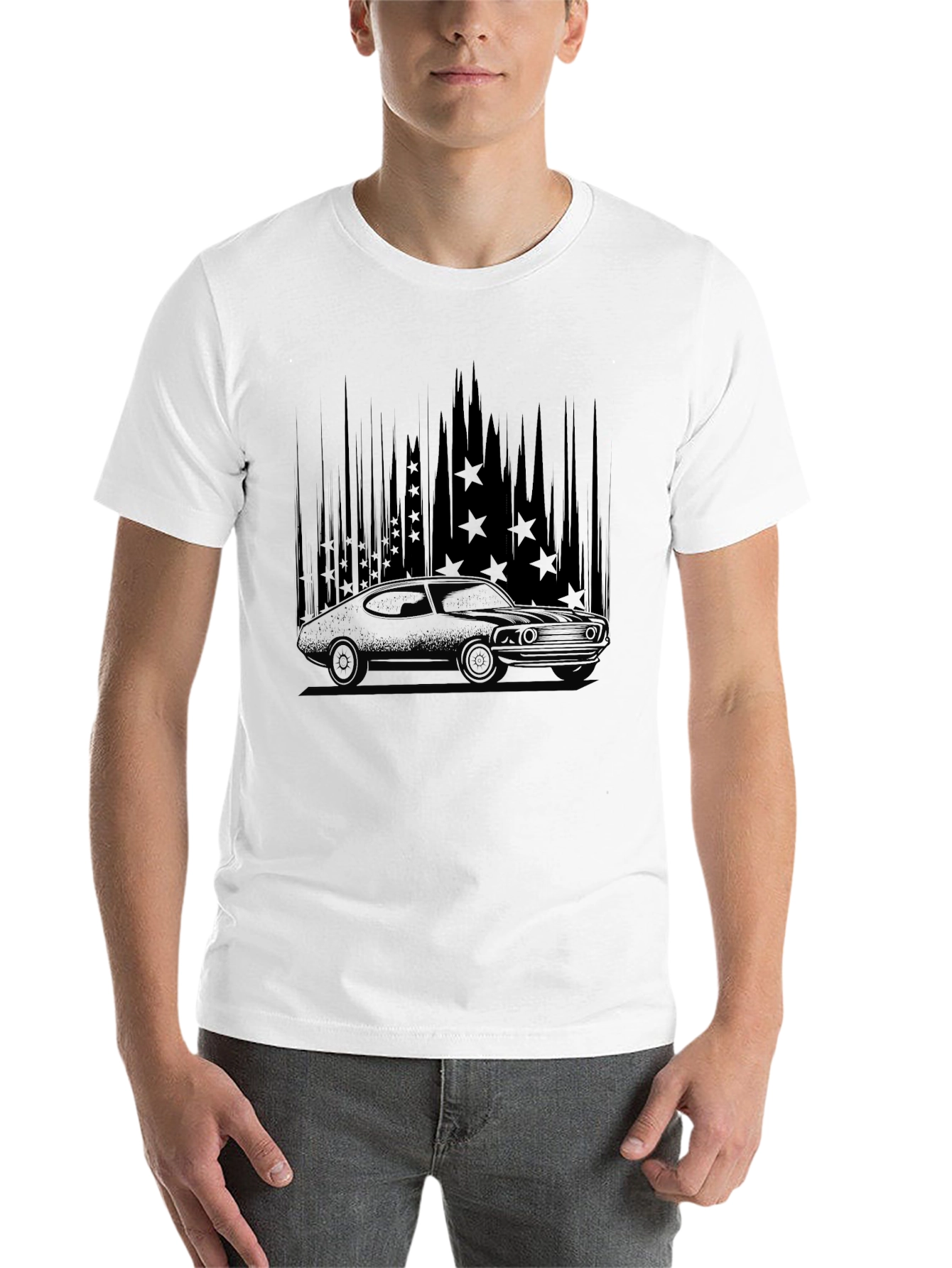 Black Vintage Car Graphic T-Shirt - Classic Style view 14