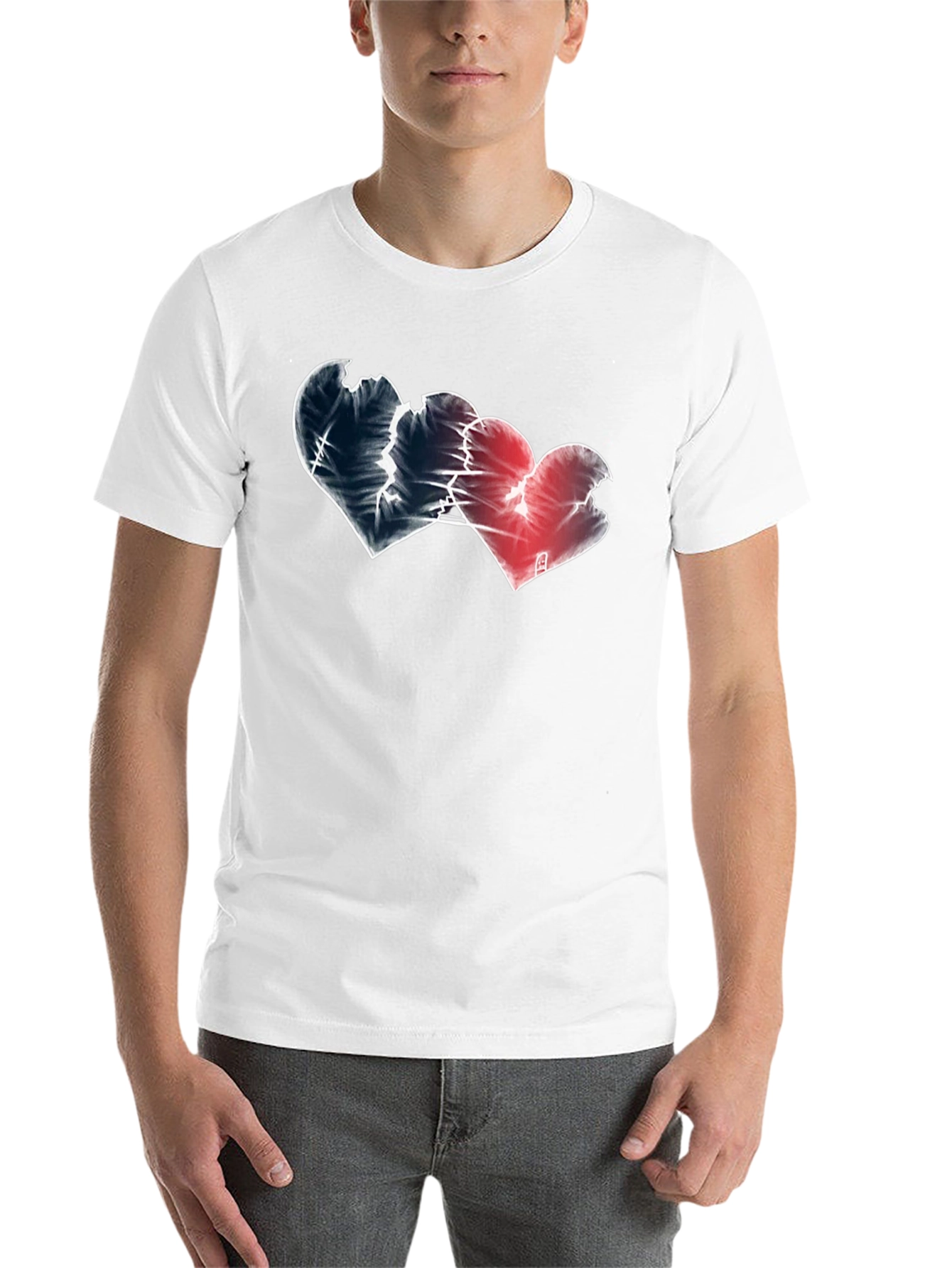 Black Broken Hearts Graphic Tee - Black view 14