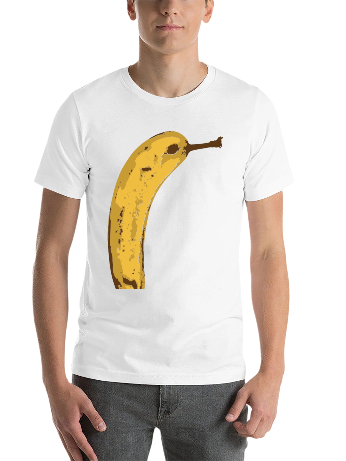Black Banana Graphic Tee - Funny Fruit Print Shirt view 14