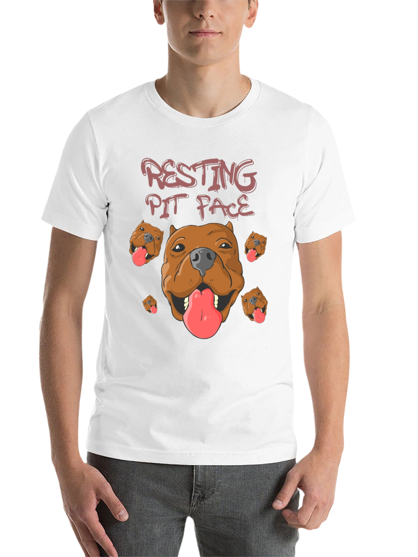 Resting Pit Face T-Shirt Funny Dog Lover Tee - 14