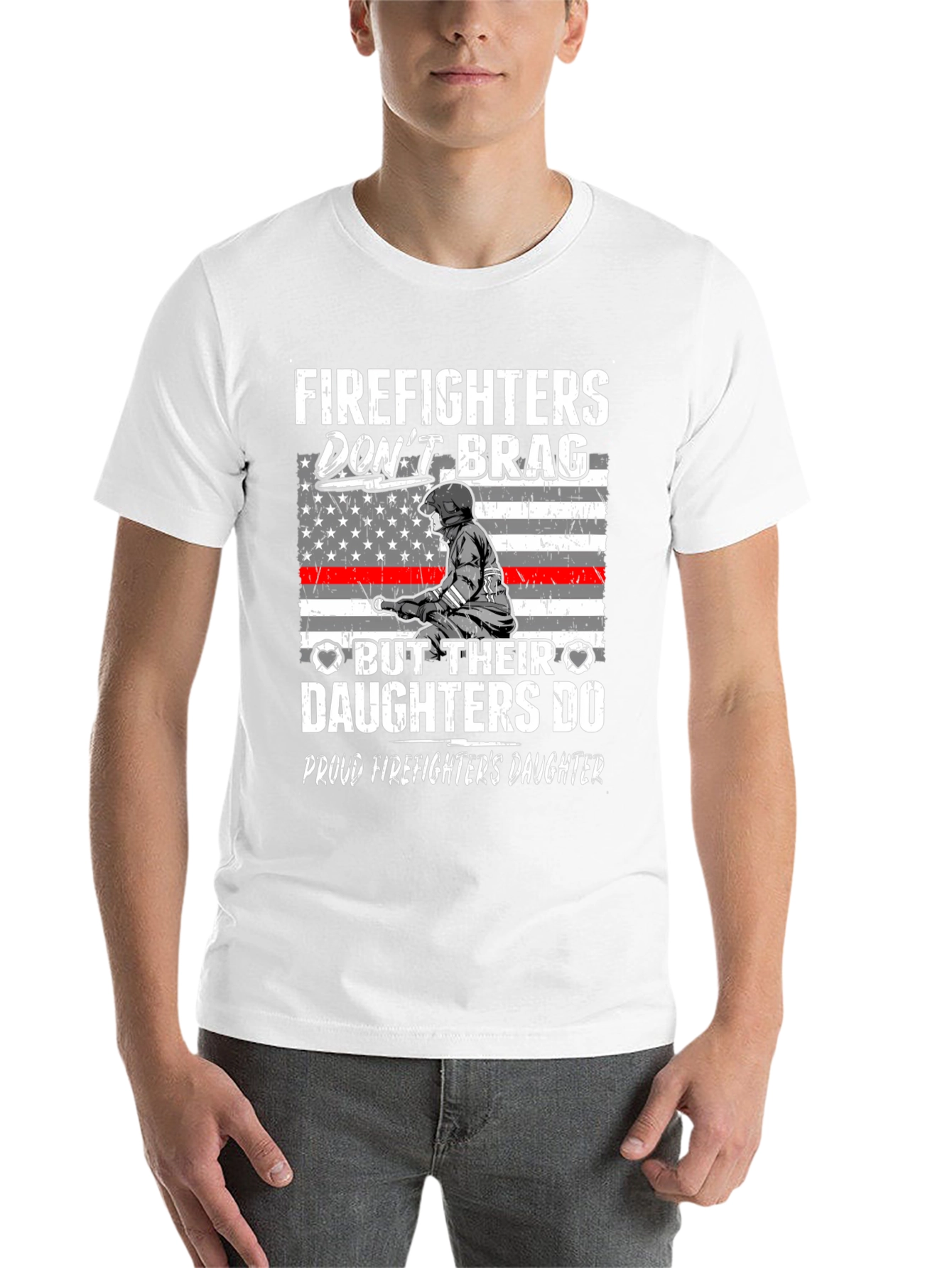 Black Firefighters Daughter Graphic Tee view 14