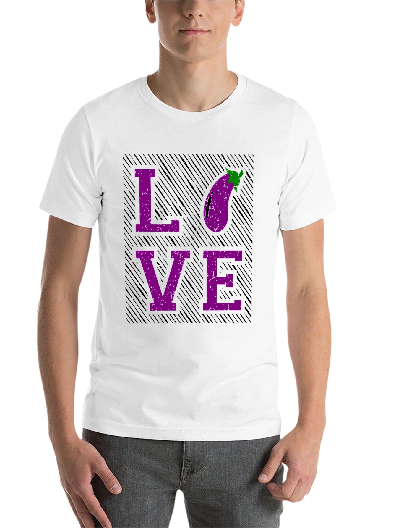 Black Eggplant Love Graphic T-Shirt view 14