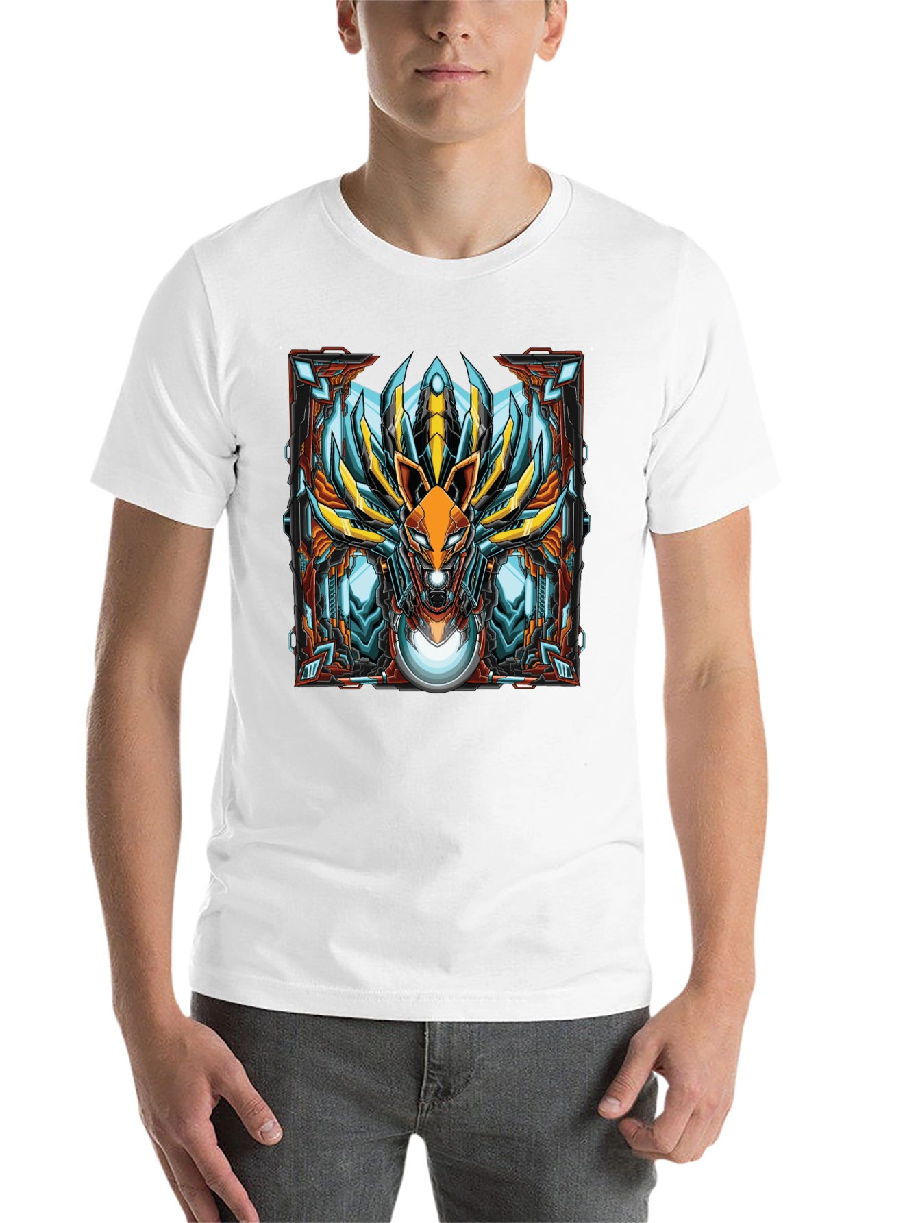 Robot Fox Graphic Tee - Unique Design - 14