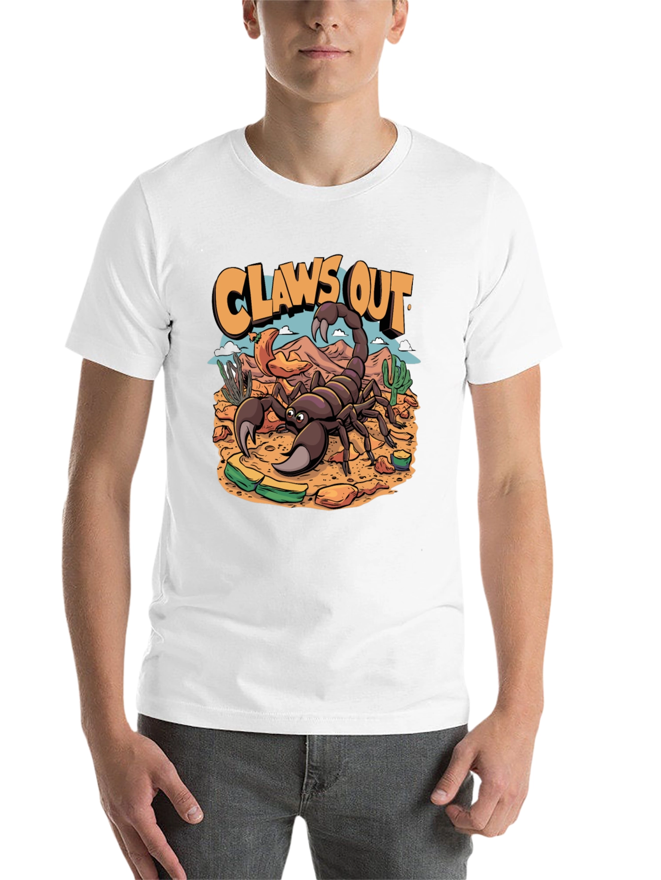 Black Claws Out Scorpion T-Shirt - Desert Design view 14