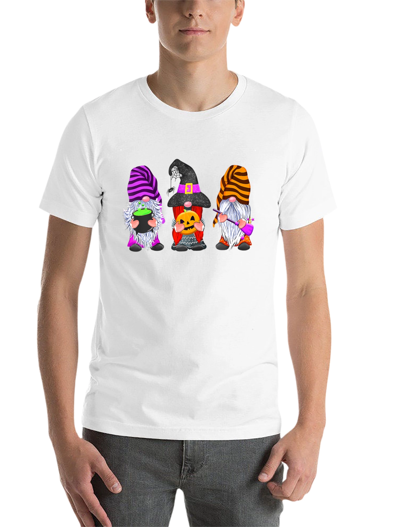 Black Halloween Gnome T-Shirt view 14