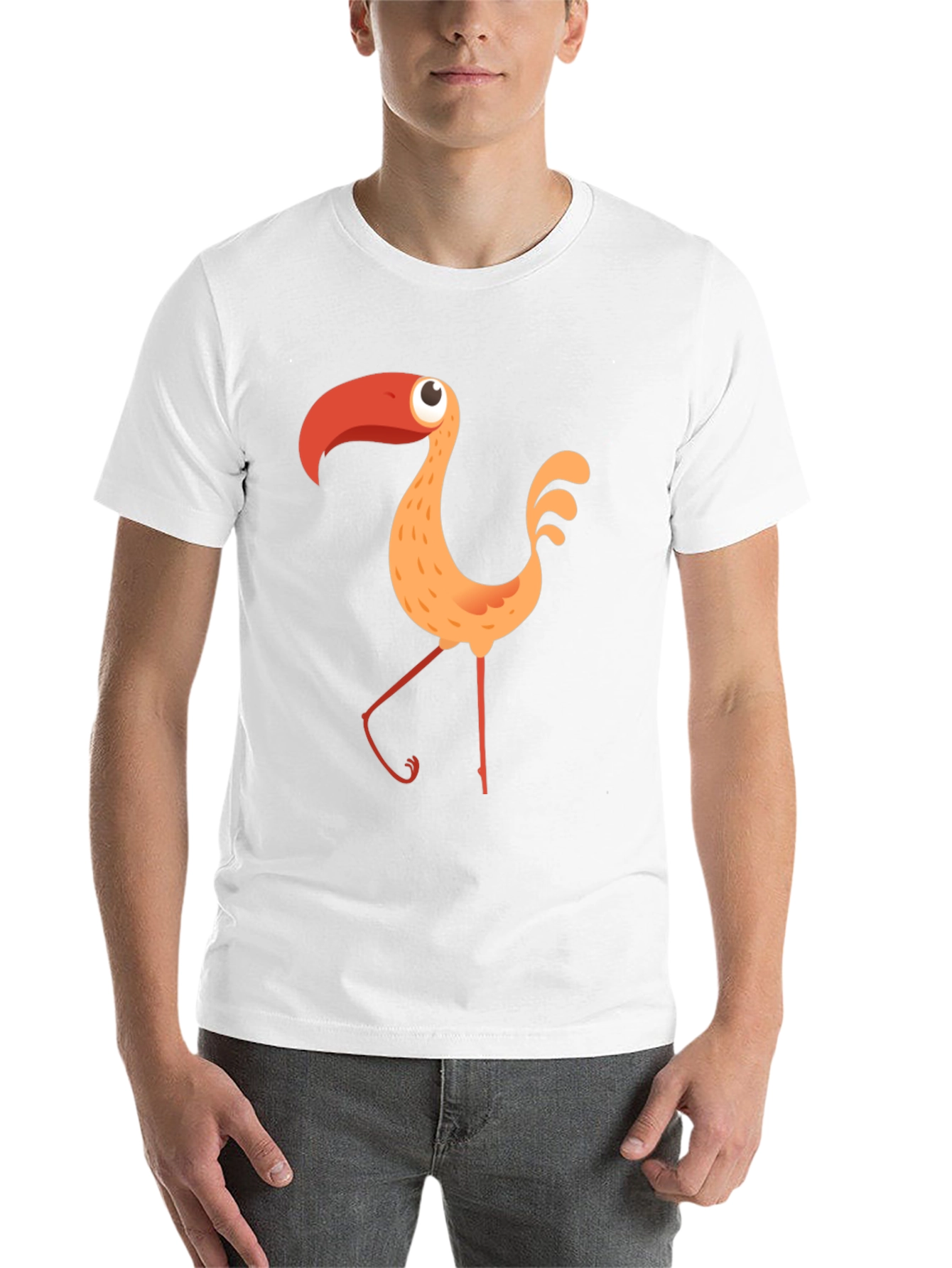 Black Funky Flamingo Graphic Black T-Shirt view 14