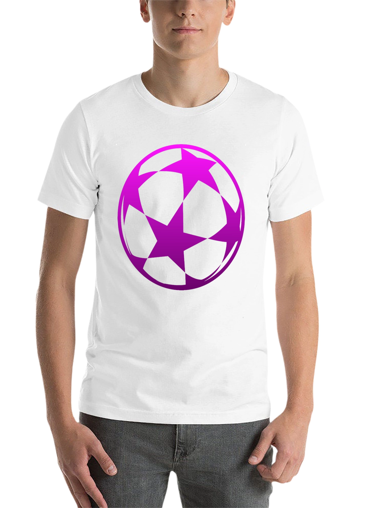 Black Soccer Star Graphic Tee - Black view 14